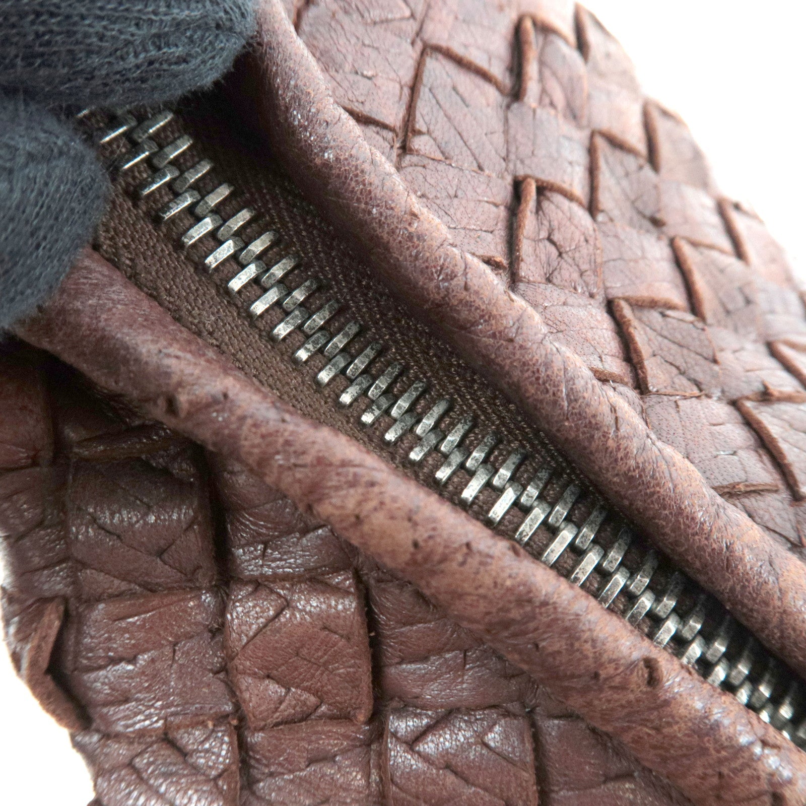 BOTTEGA VENETA Intrecciato Hobo One-Shoulder Bag Leather Brown 115653