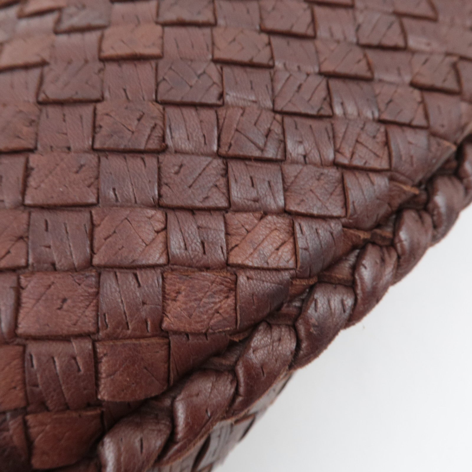 BOTTEGA VENETA Intrecciato Hobo One-Shoulder Bag Leather Brown 115653