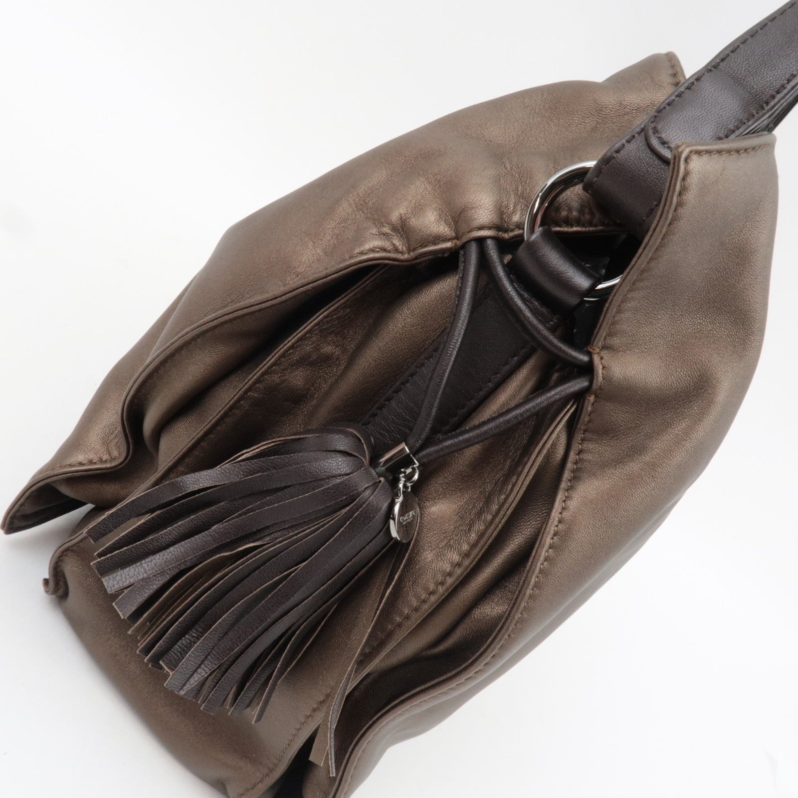 LOEWE Flamenco Shoulder Bag Nappa Leather Bronze