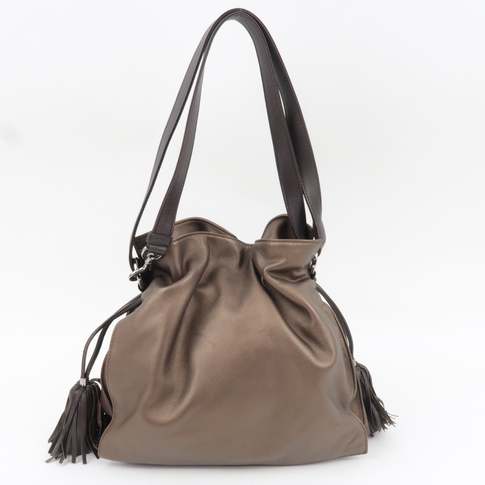 LOEWE Flamenco Shoulder Bag Nappa Leather Bronze