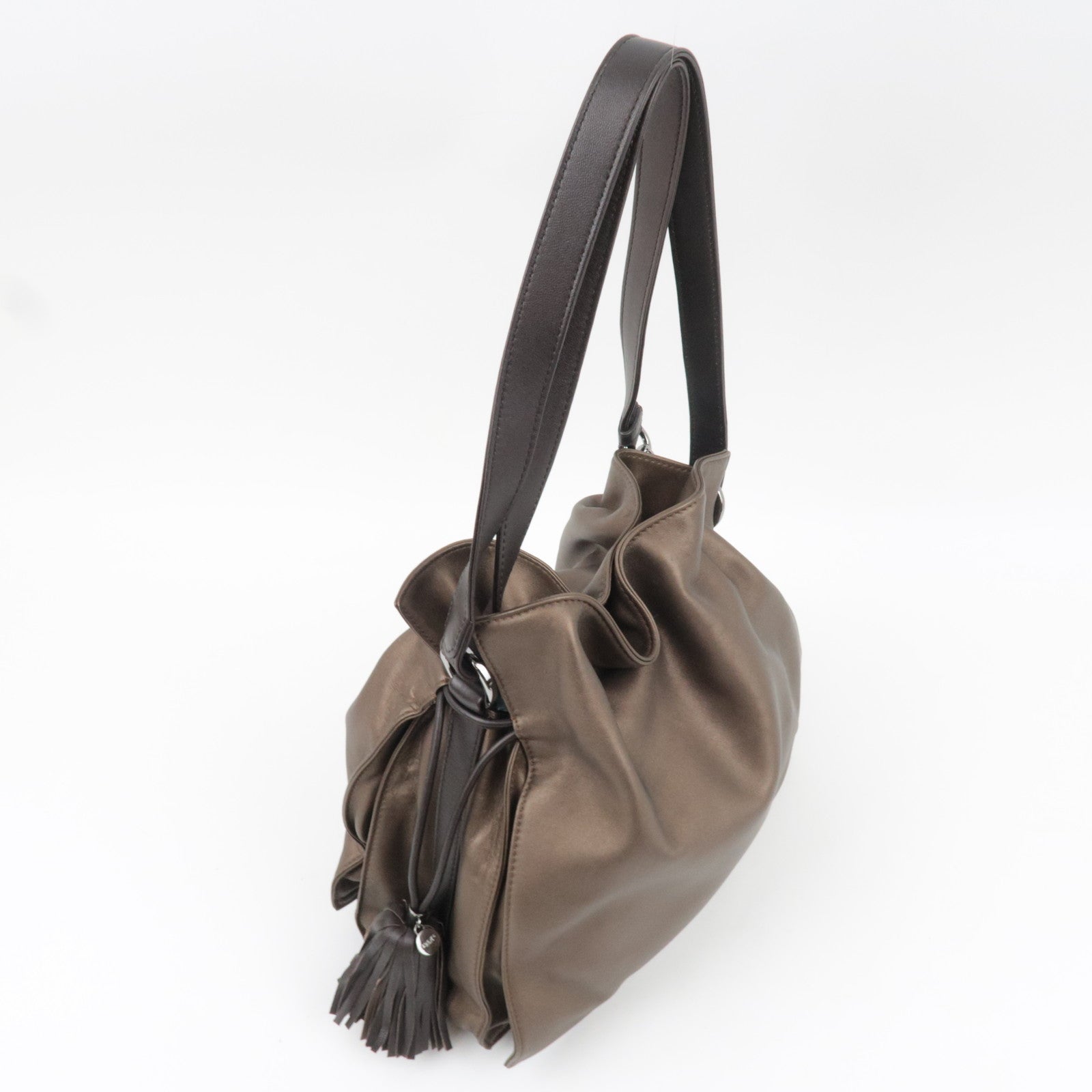 LOEWE Flamenco Shoulder Bag Nappa Leather Bronze