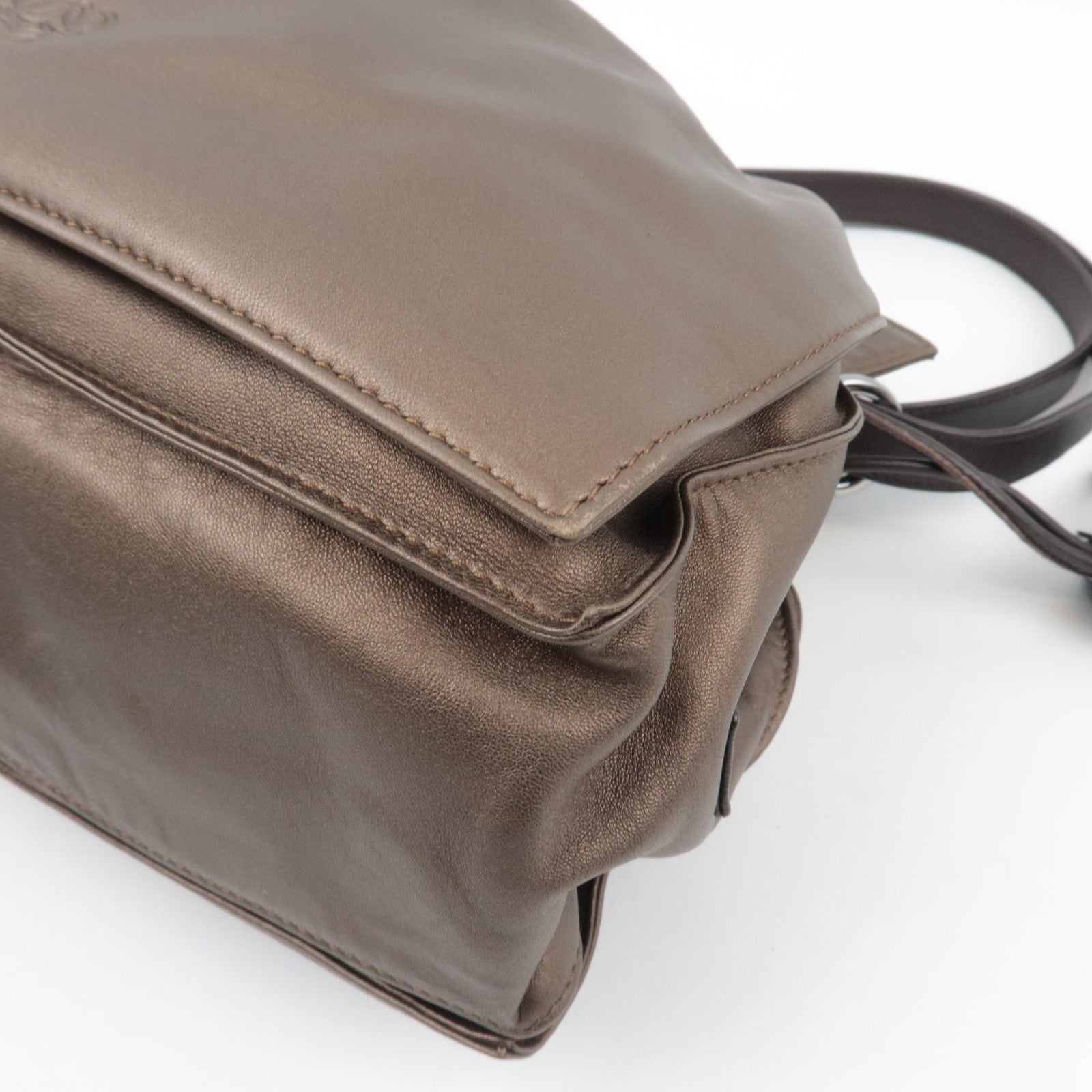 LOEWE Flamenco Shoulder Bag Nappa Leather Bronze