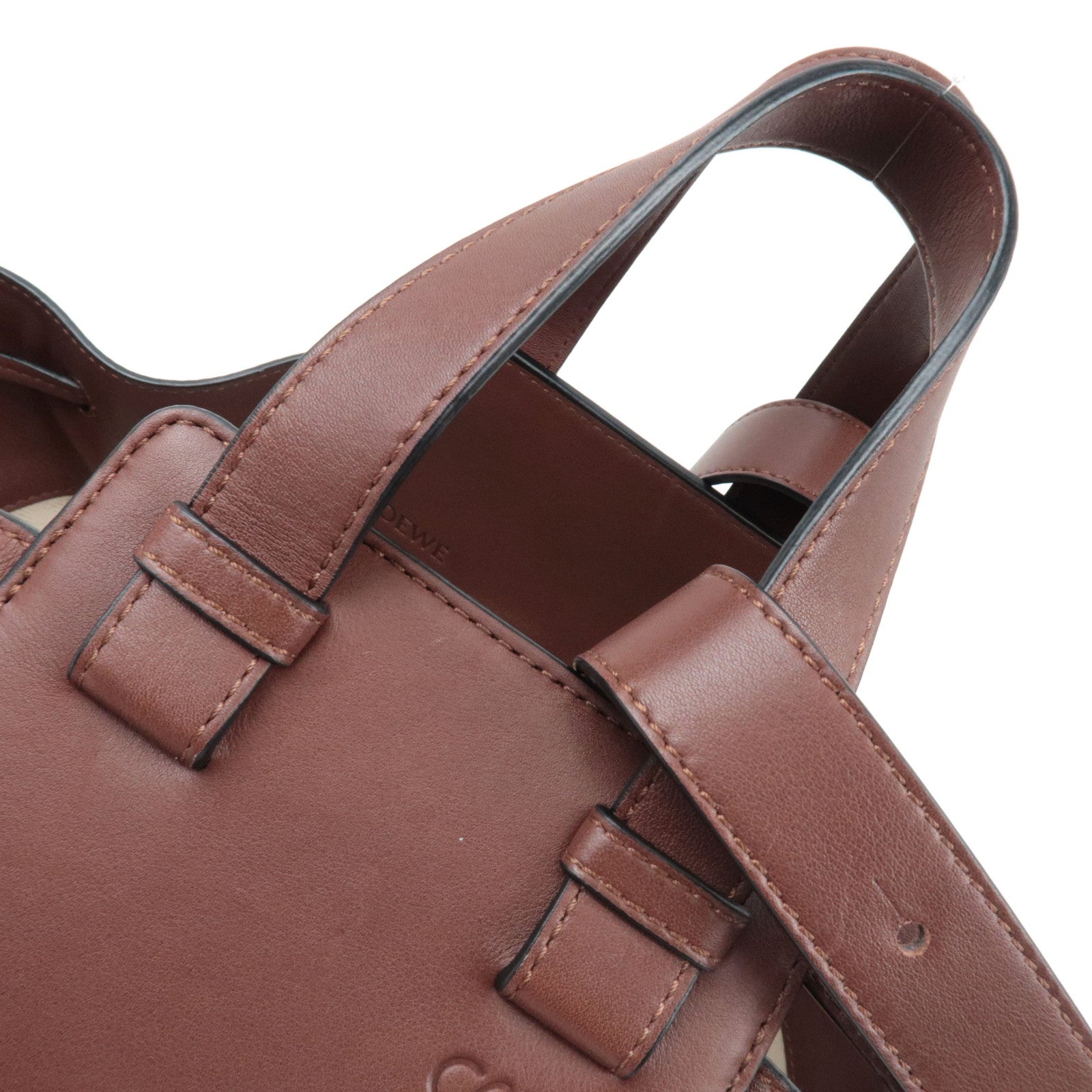 LOEWE Hammock Medium Shoulder Bag Leather Brown *Strap