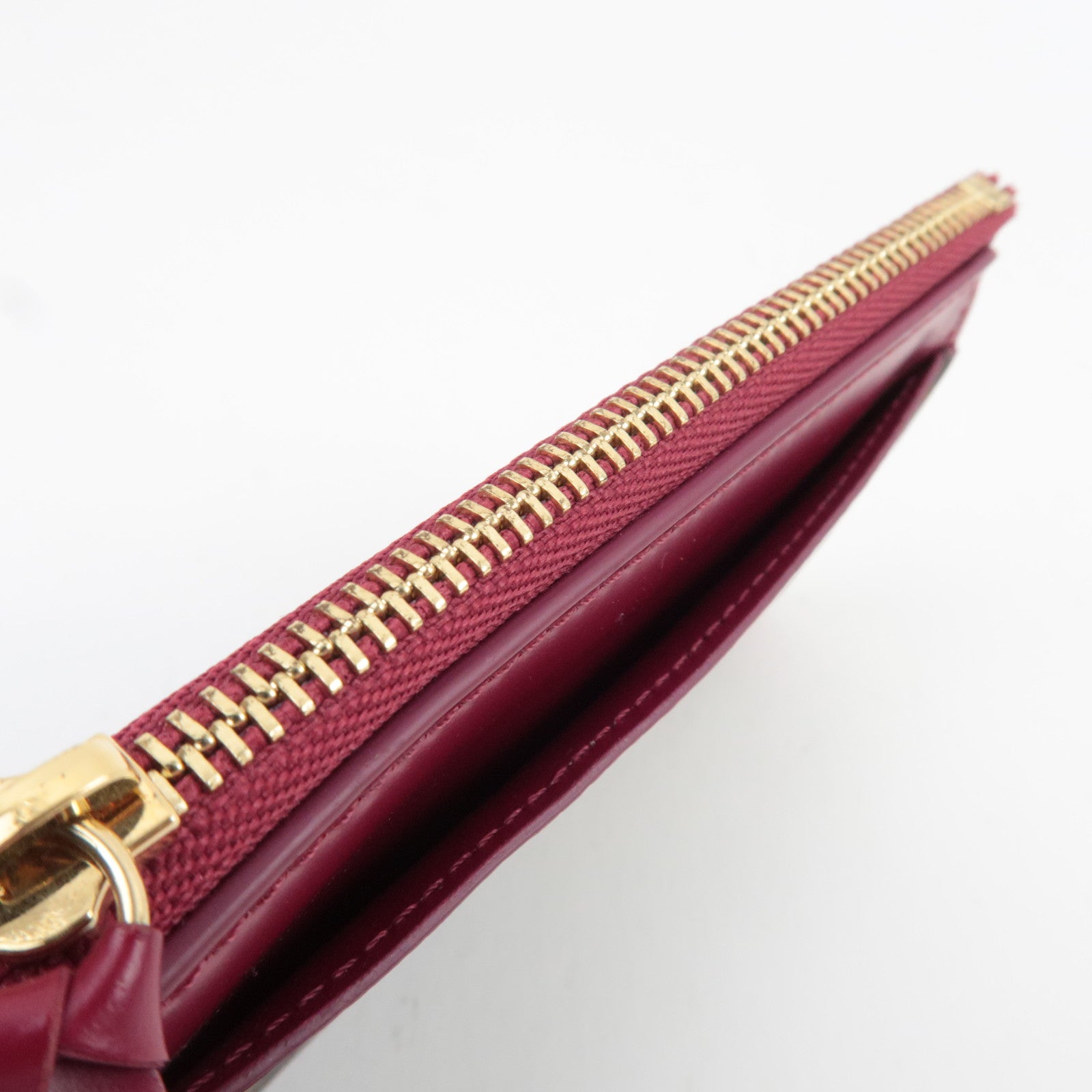 Louis Vuitton Monogram Porte Carte Zip Coin Purse Fuchsia M67889 NZ2129 *Dust bag