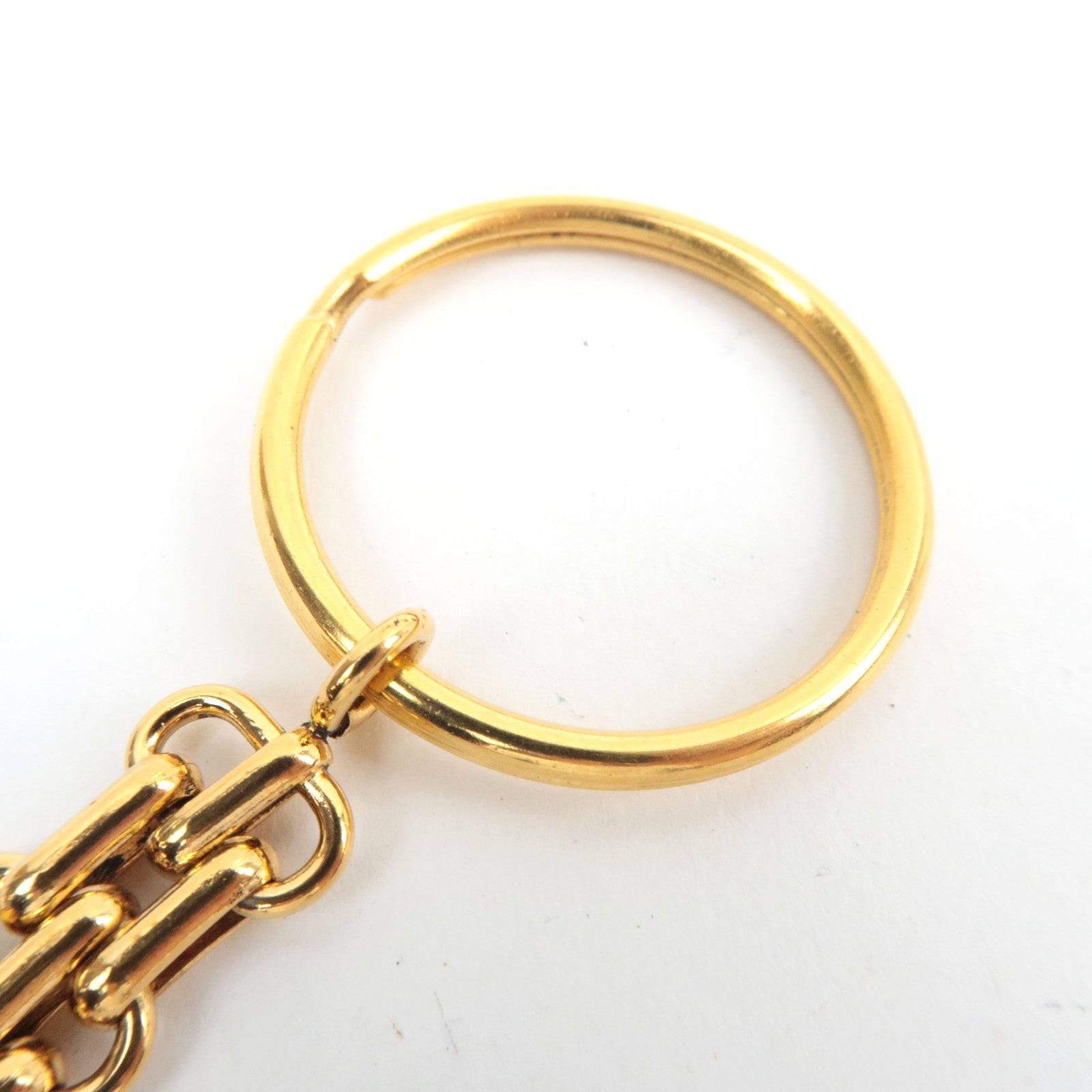 CHANEL Cambon Keychain Metal Gold