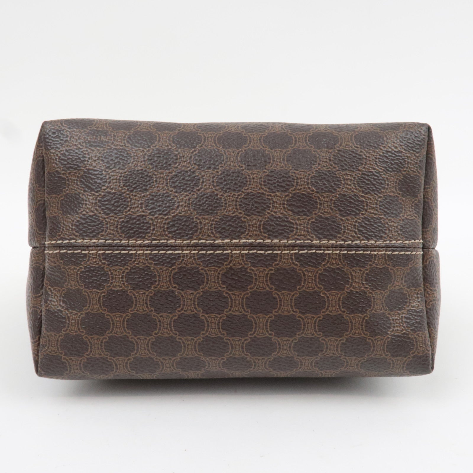 CELINE Macadam Small Handbag PVC Leather Brown