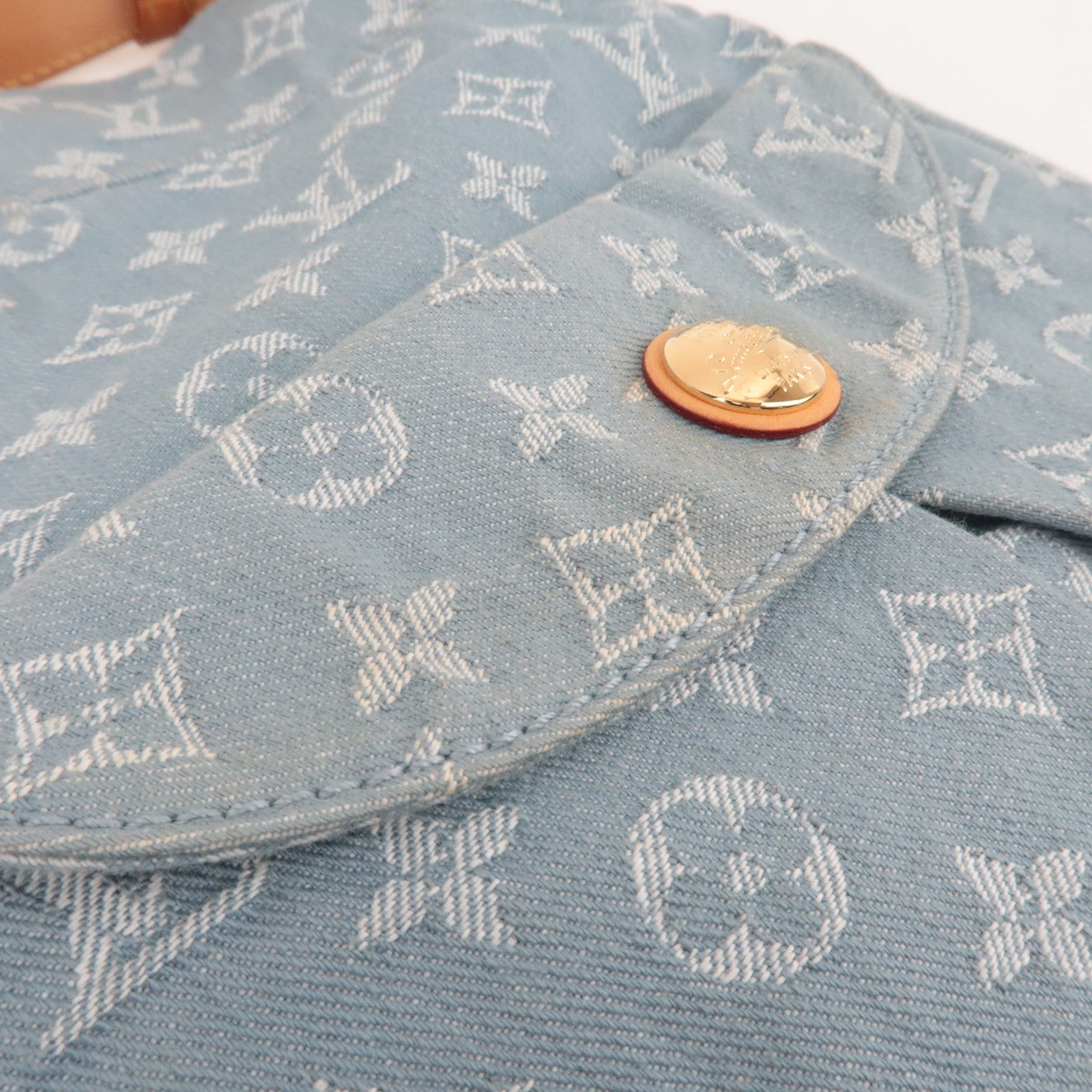 Louis Vuitton Monogram Denim Daily GM Handbag Blue Clair M40492 FO2141 *Dust Bag