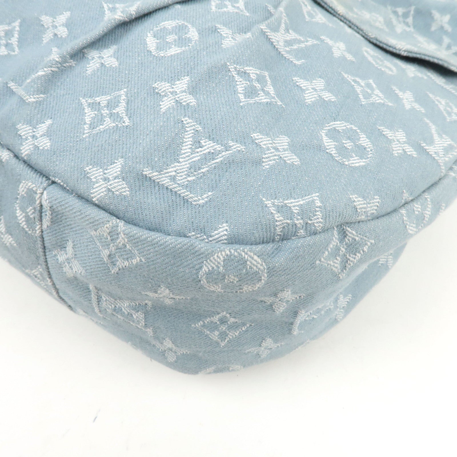 Louis Vuitton Monogram Denim Daily GM Handbag Blue Clair M40492 FO2141 *Dust Bag
