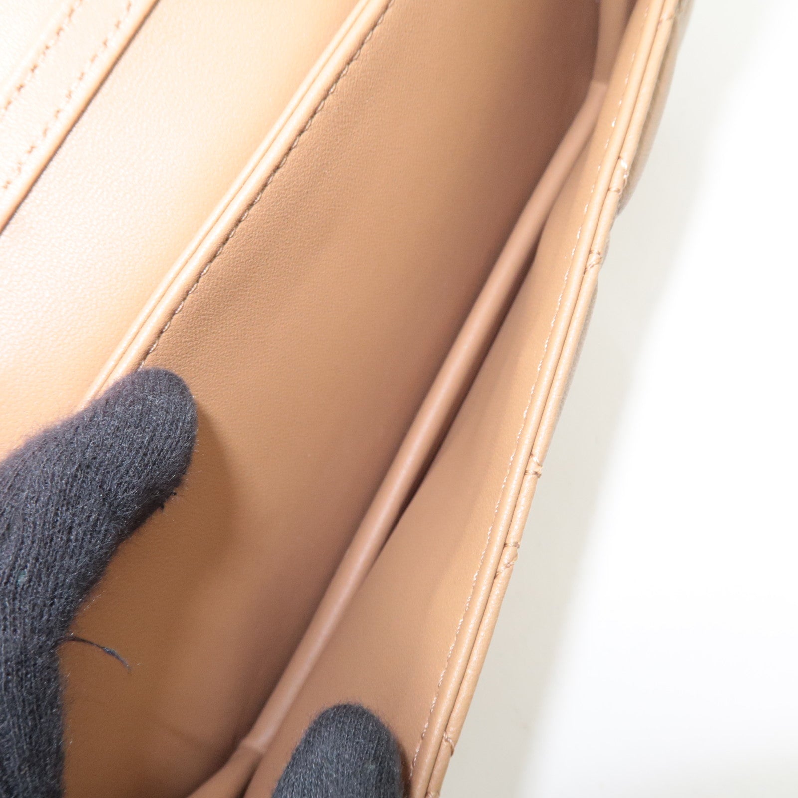 Christian Dior Cannage My Dior Mini Bag Lambskin Tan S0980ONMJ *Box, Dust bag, Chain Strap