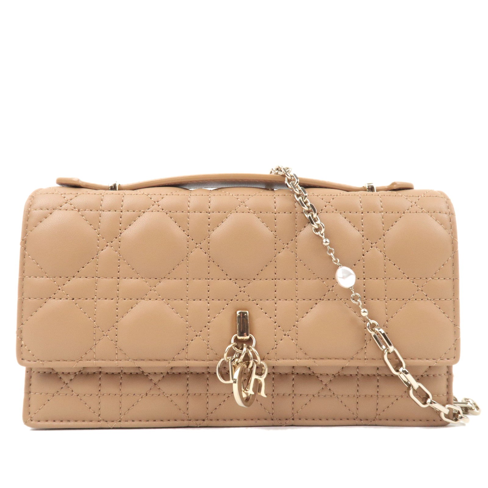 Christian Dior Cannage My Dior Mini Bag Lambskin Tan S0980ONMJ *Box, Dust bag, Chain Strap81841