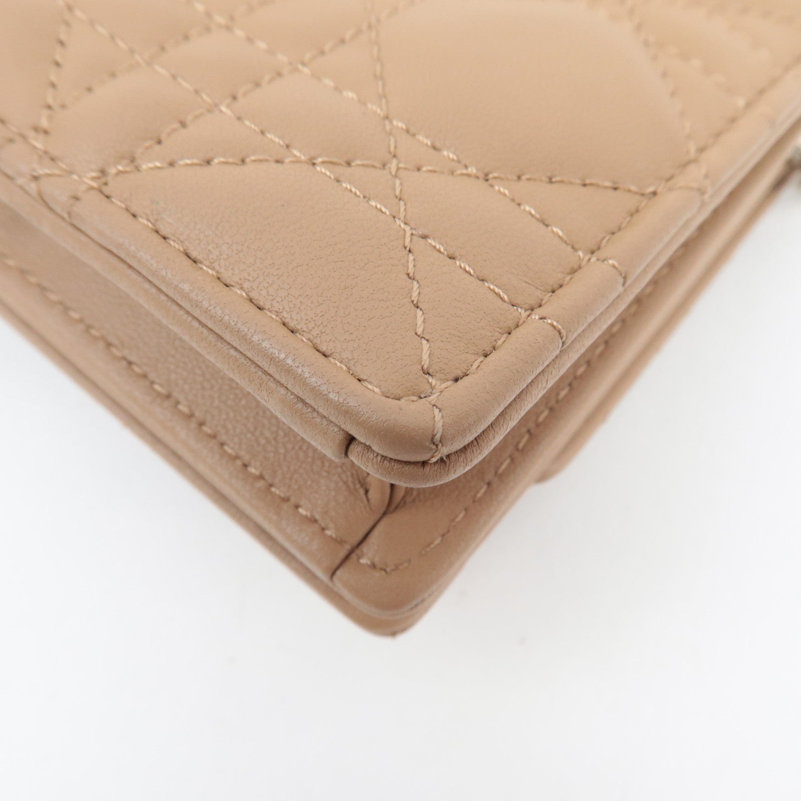 Christian Dior Cannage My Dior Mini Bag Lambskin Tan S0980ONMJ *Box, Dust bag, Chain Strap