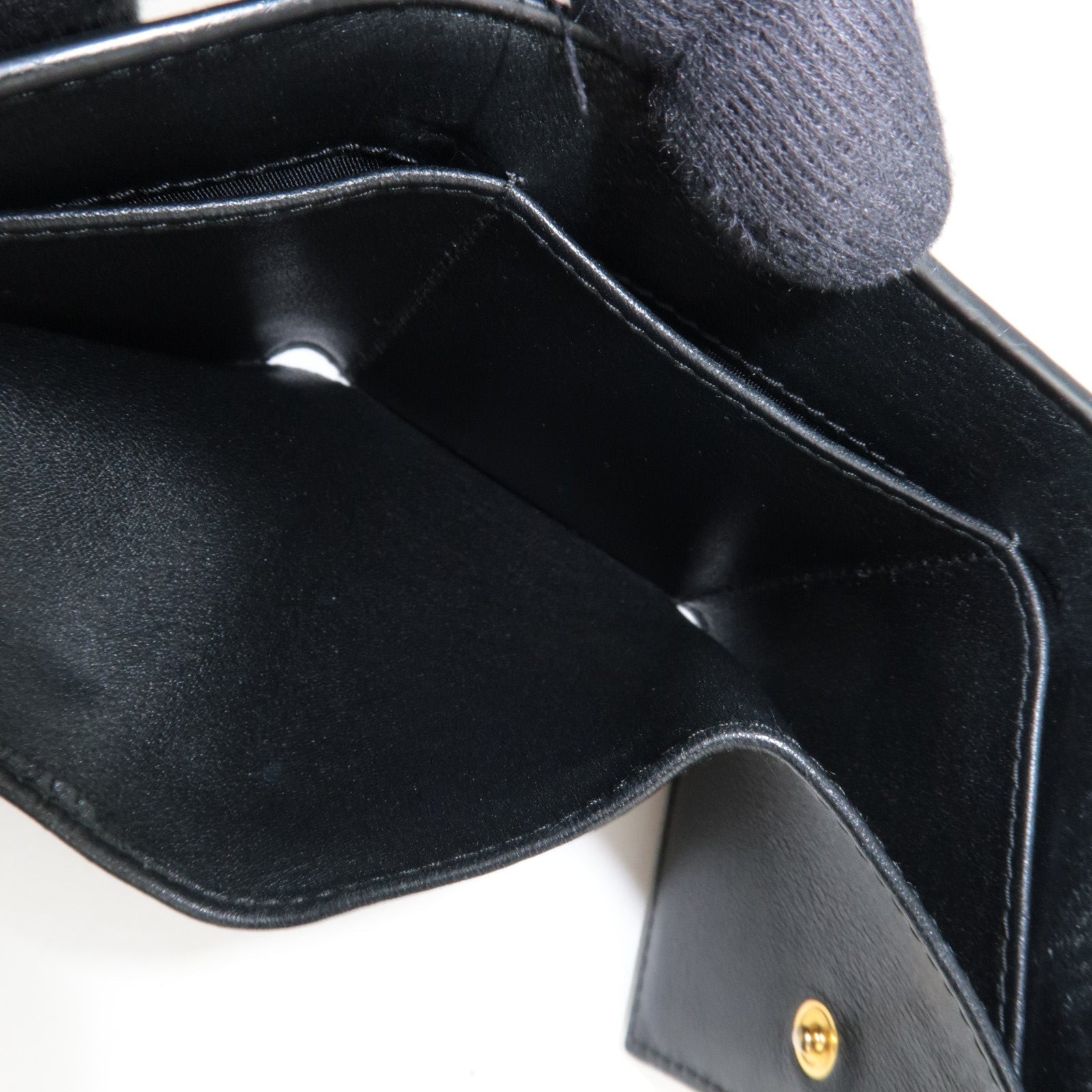 PRADA Tri-Fold Compact Wallet Vitello Move Leather Black 1MH021 *Box, G card