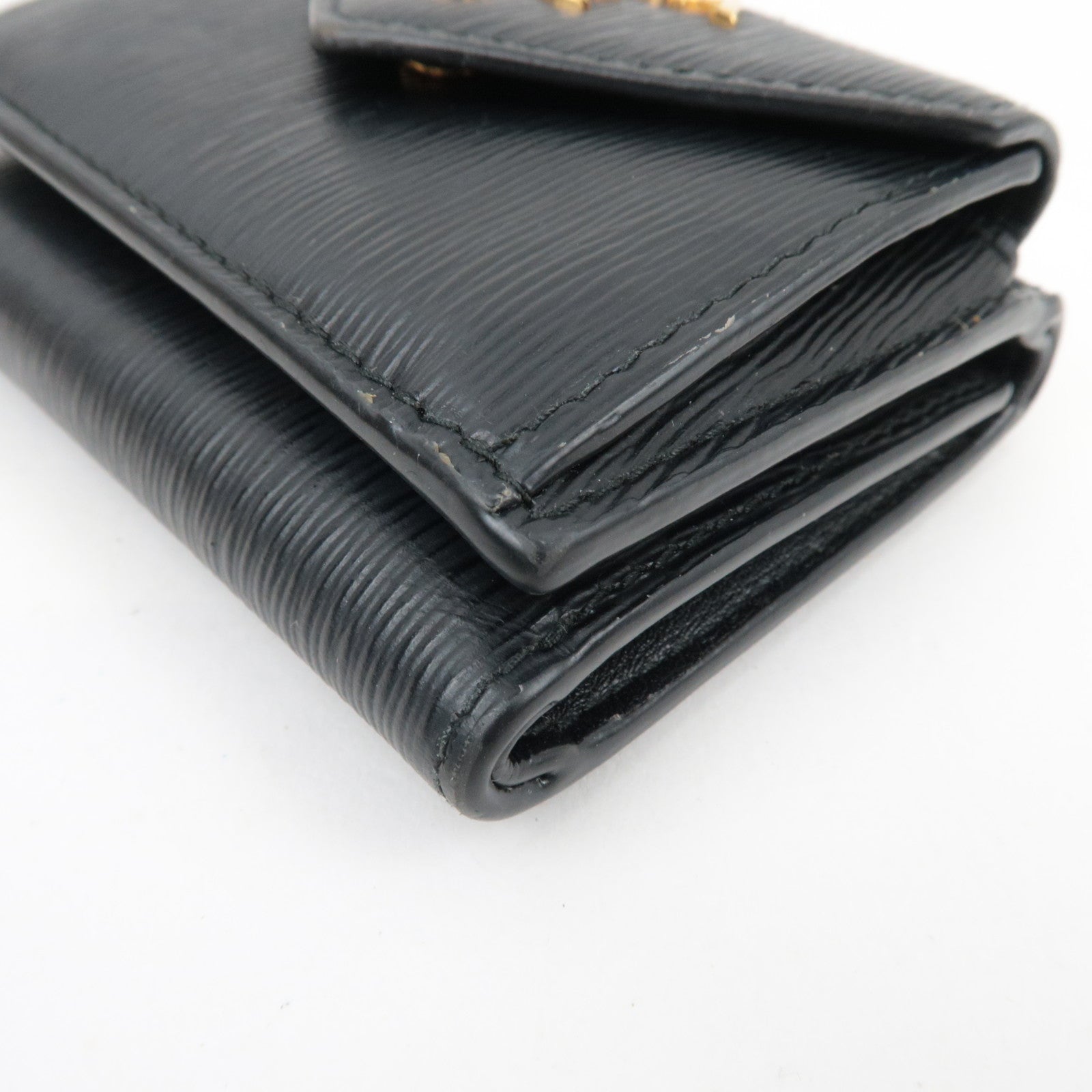 PRADA Tri-Fold Compact Wallet Vitello Move Leather Black 1MH021 *Box, G card