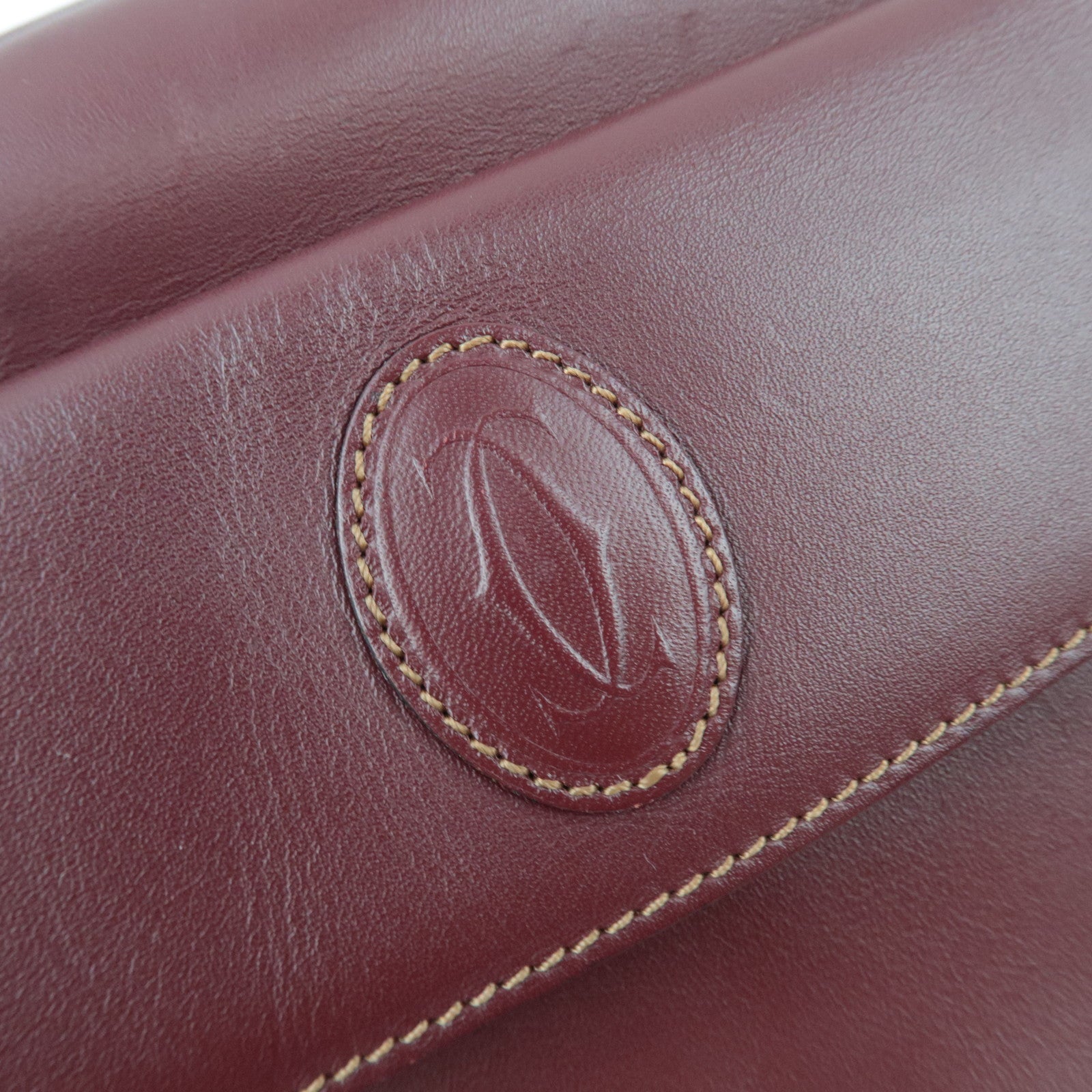 Cartier Must Shoulder Bag Leather Bordeaux *Dust bag