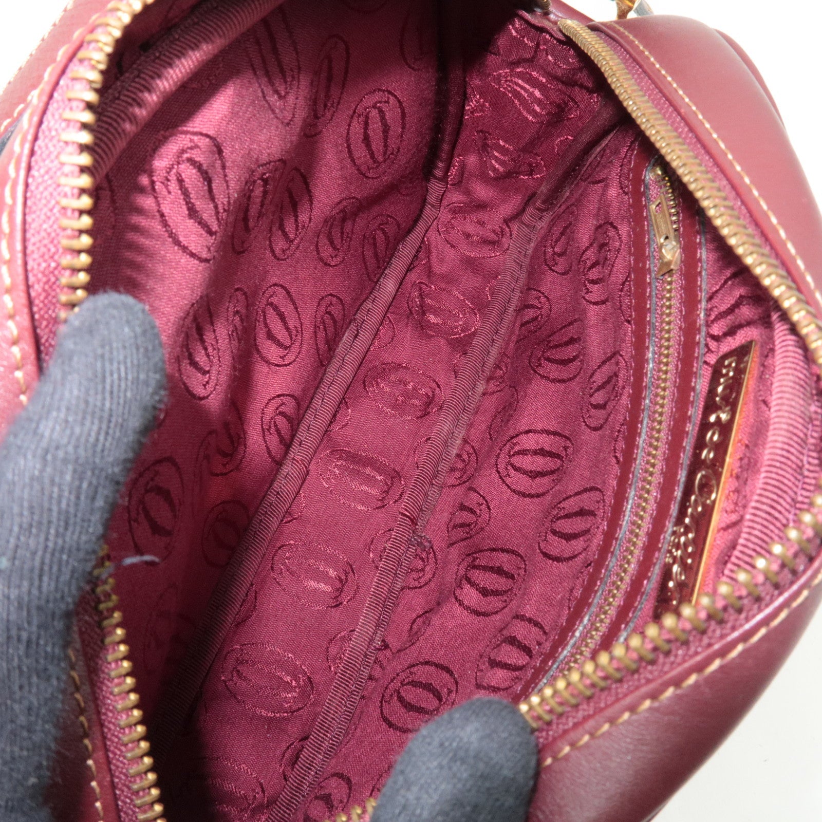 Cartier Must Shoulder Bag Leather Bordeaux *Dust bag