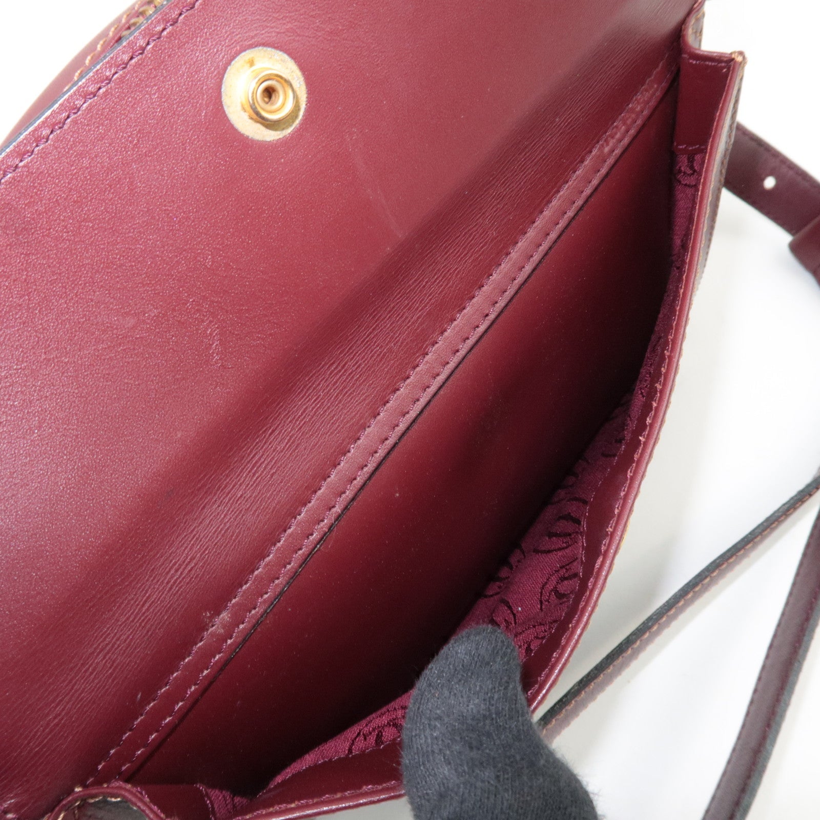 Cartier Must Shoulder Bag Leather Bordeaux *Dust bag