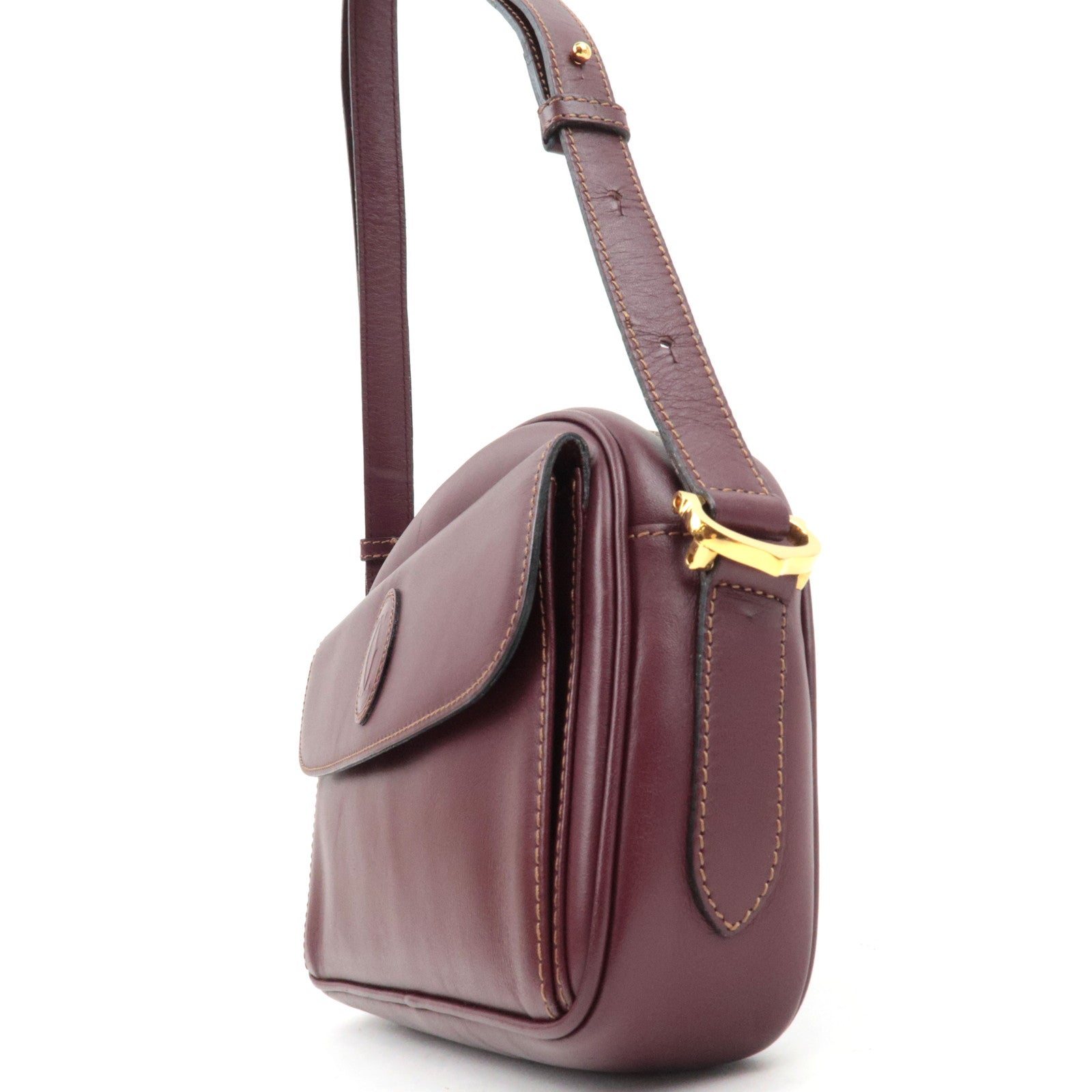 Cartier Must Shoulder Bag Leather Bordeaux *Dust bag