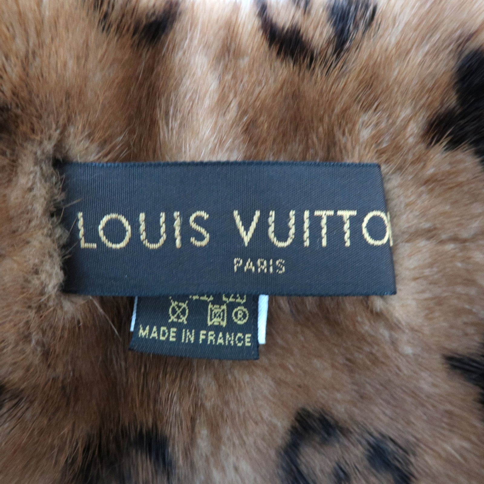 Louis Vuitton Monogram Echarpe Fur Scarf 100% Mink Brown M72245