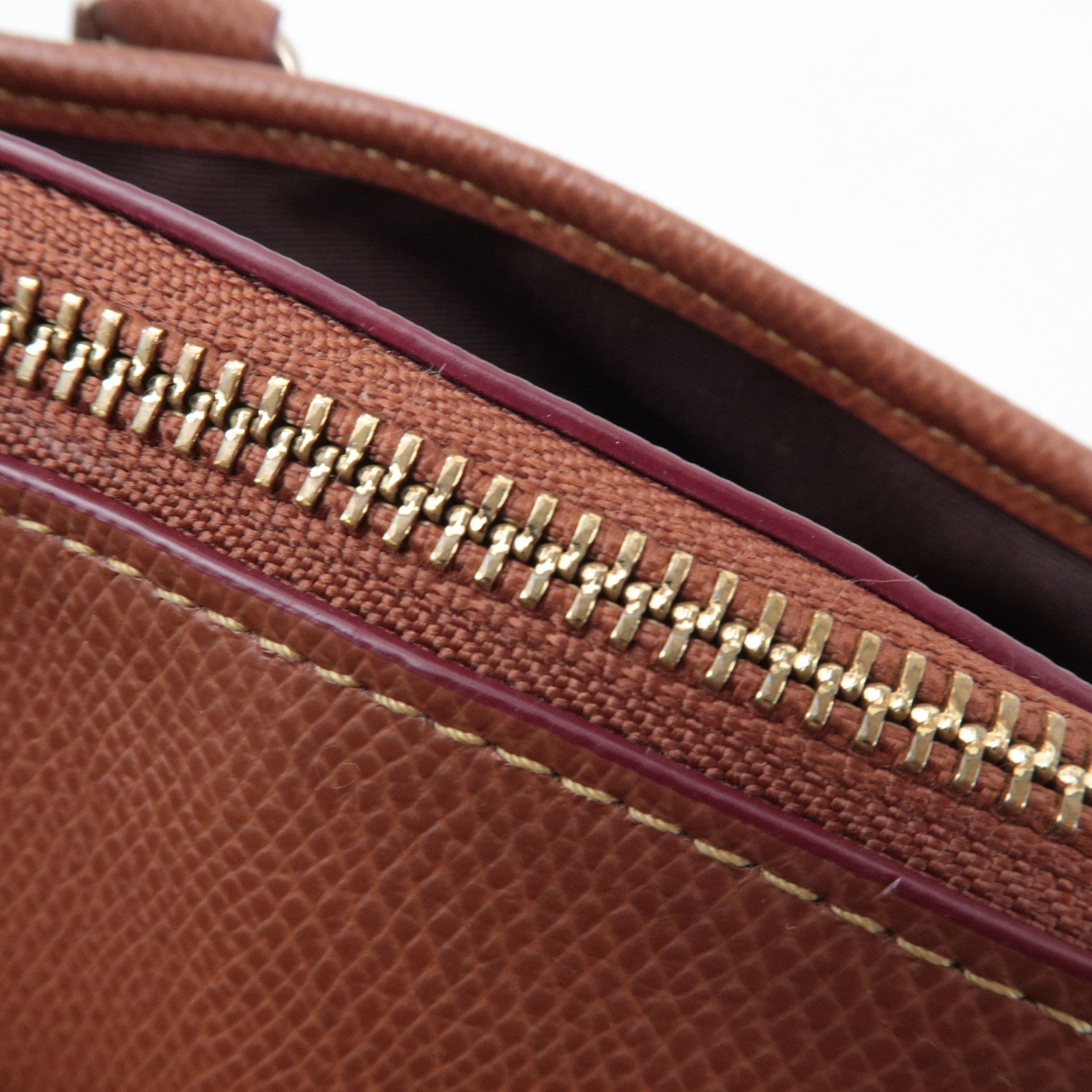 COACH Signature 2Way Handbag PVC Leather Beige Brown F34617 *Strap