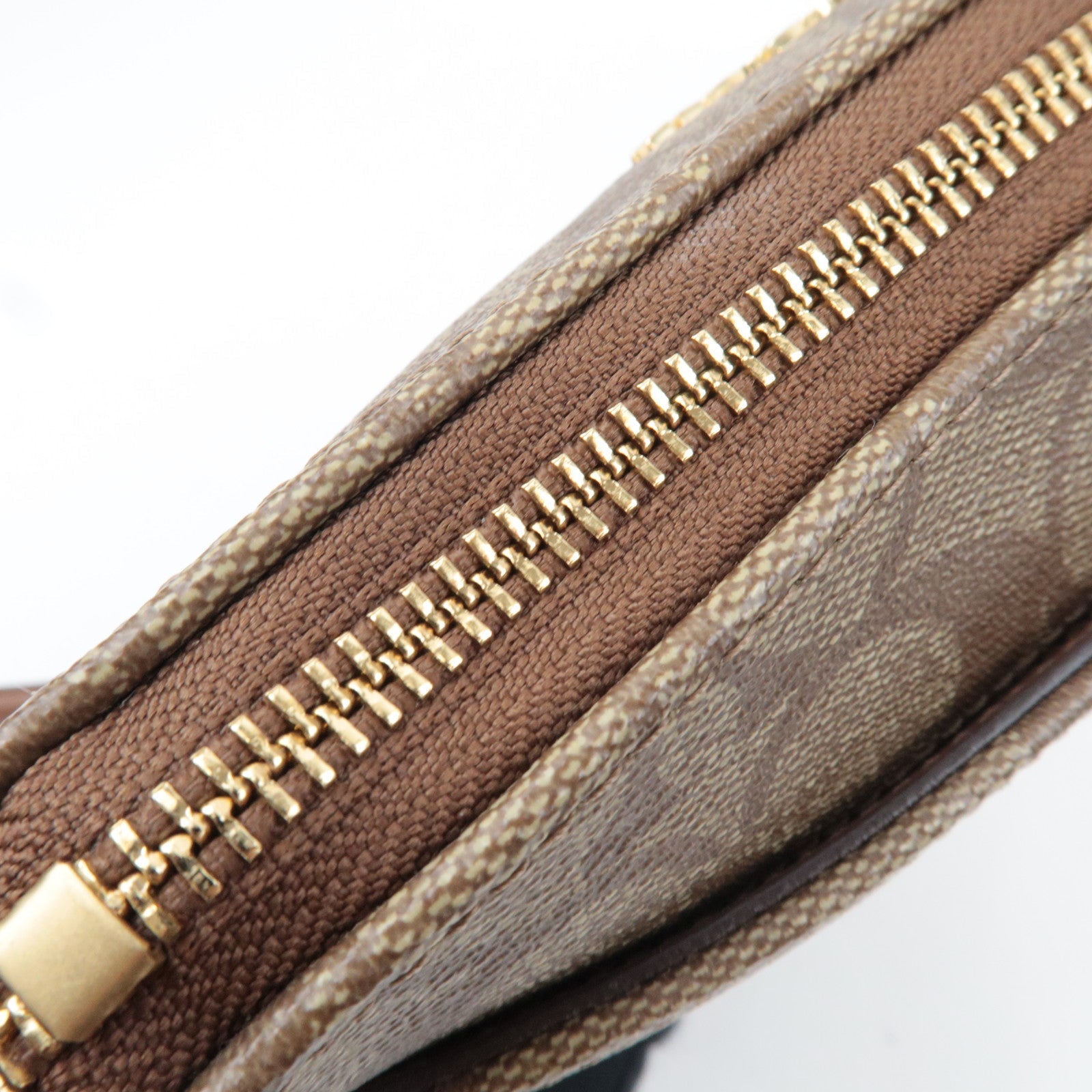 COACH Signature Shoulder Bag PVC Leather Beige Brown F58309