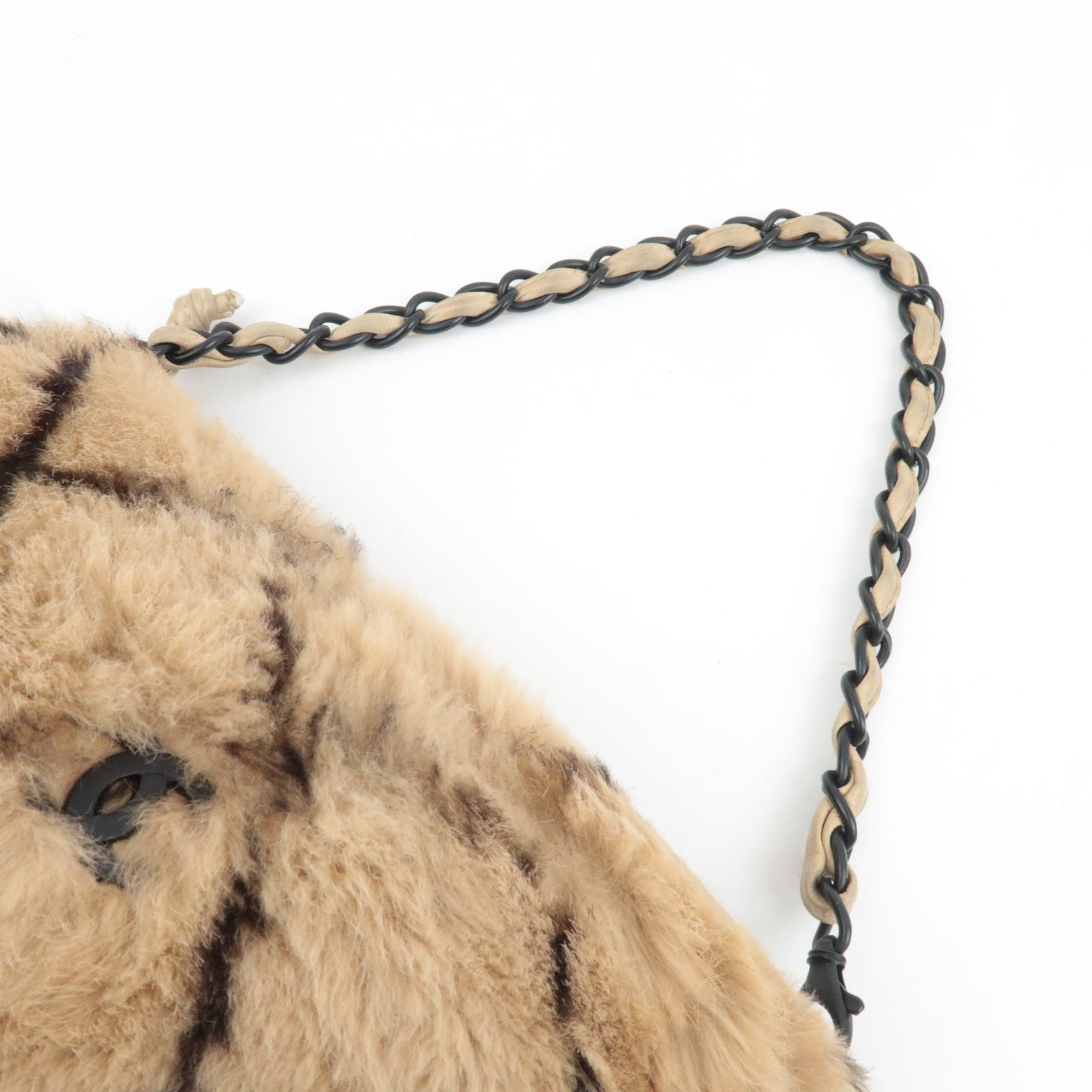 CHANEL Matelasse Chain Shoulder Bag Lapin Beige 7035719 *G card