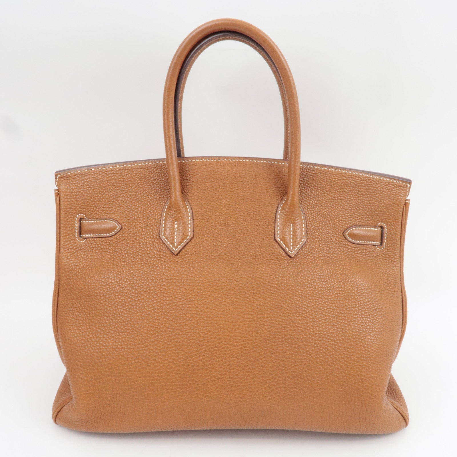 Hermes Birkin 35 □I Stamp (2005) Handbag Taurillon Clemence Gold *Dust bag, Key Lock, Clochette