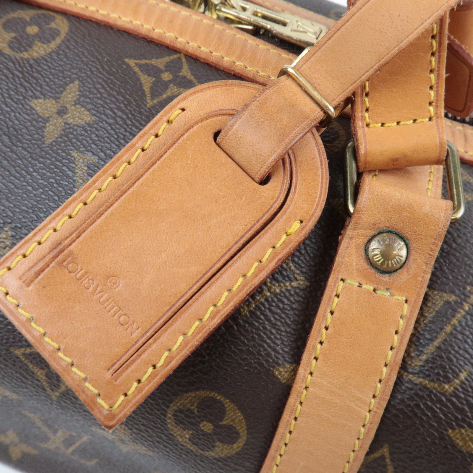 Louis Vuitton Monogram Sac Souple 35 Boston Bag M41626 TH0940 *Name tag, Poignet | Authentic Pre-owned from Japan