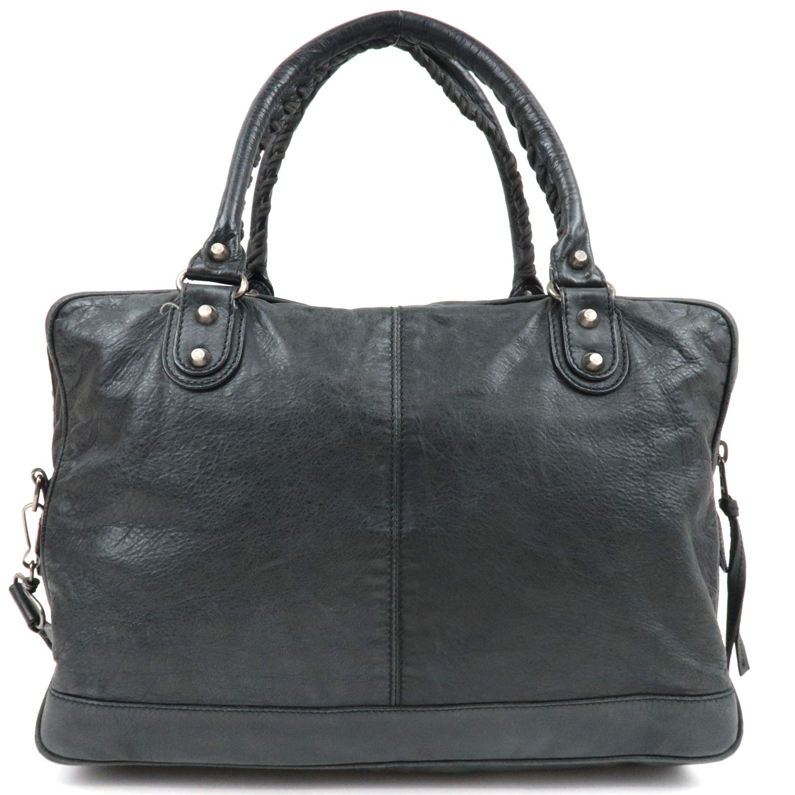 BALENCIAGA 2Way Leather Business Bag Black 265182 *Strap