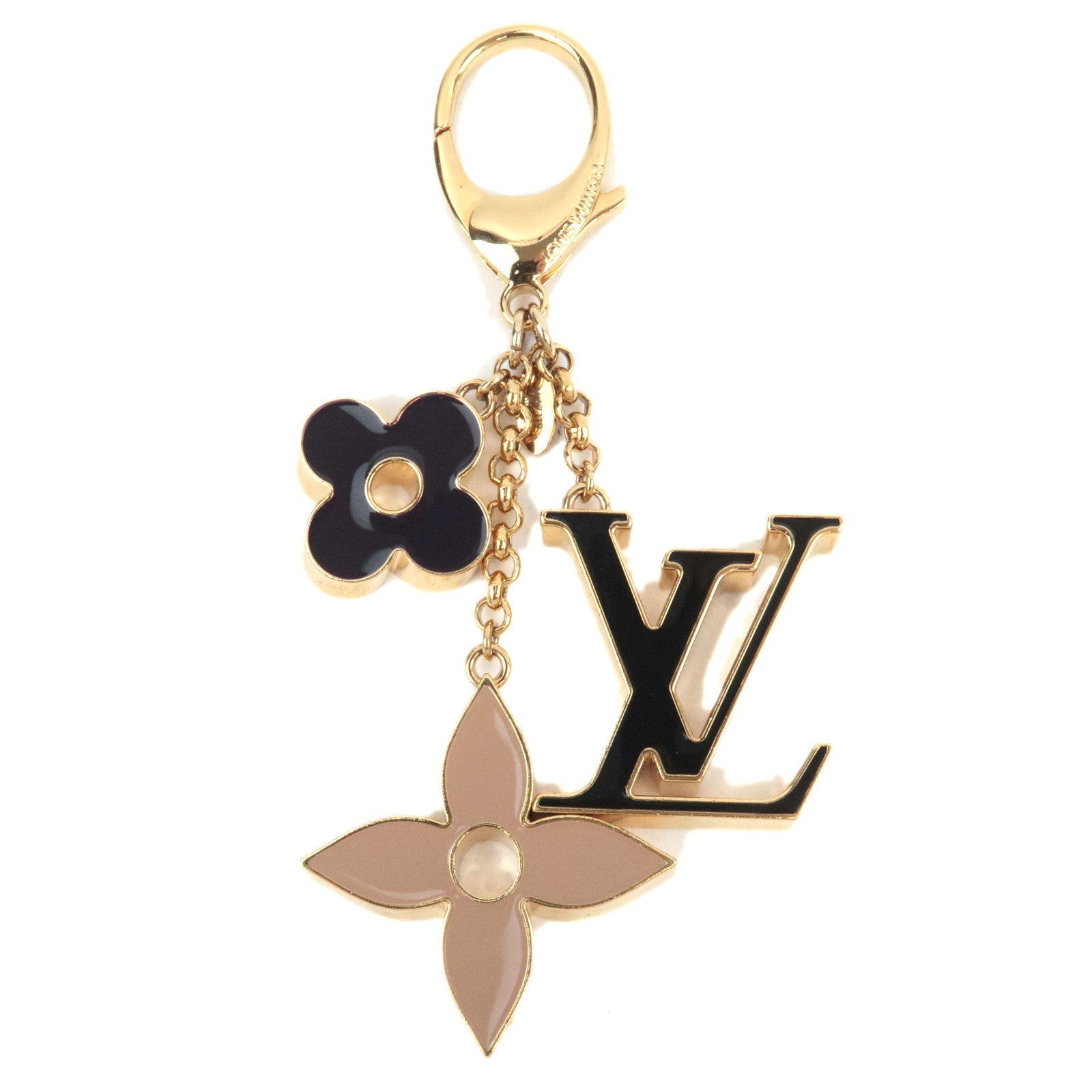 Louis Vuitton Fleur De Monogram Bag Charm Metal Gold M67119 DI017681956