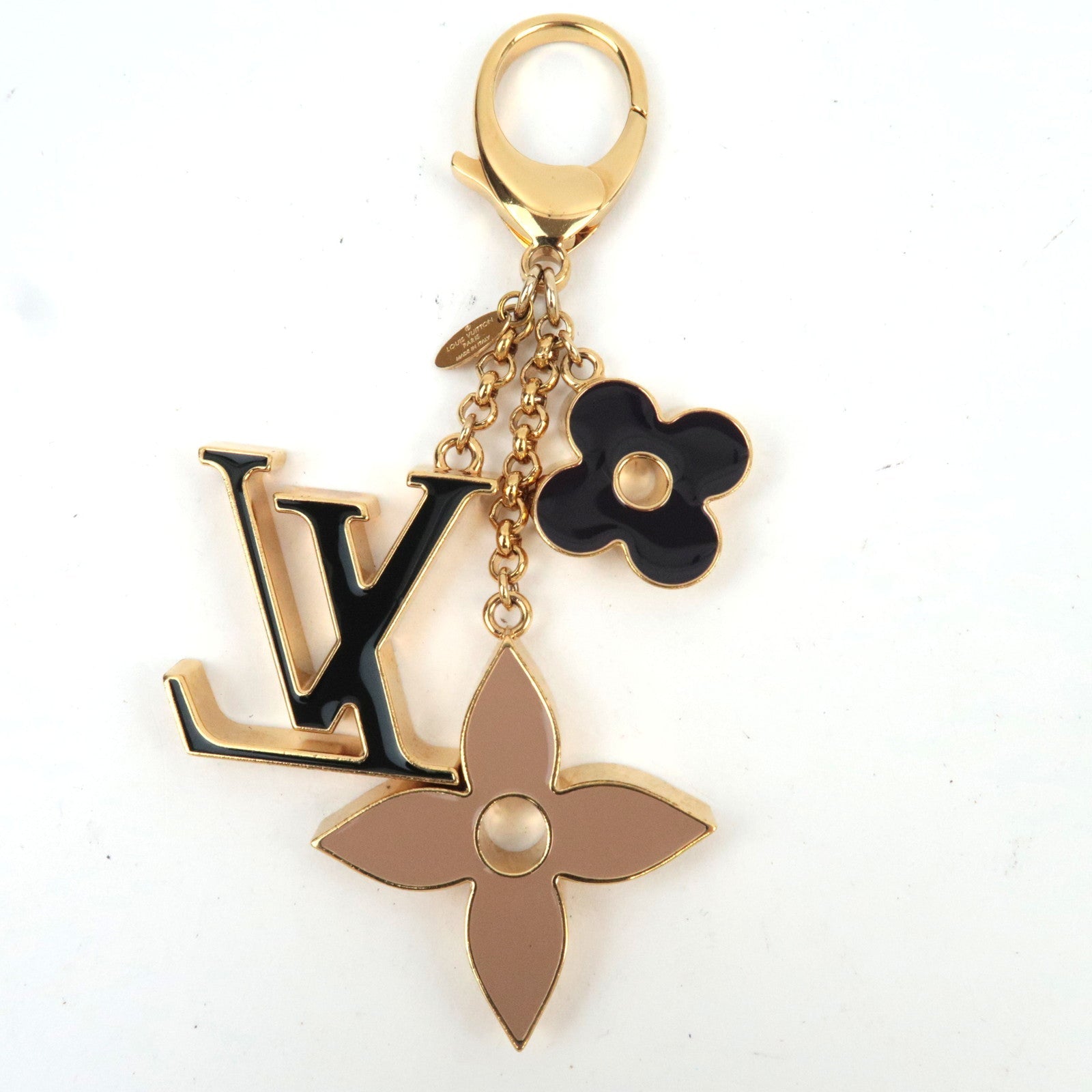 Louis Vuitton Fleur De Monogram Bag Charm Metal Gold M67119 DI0176