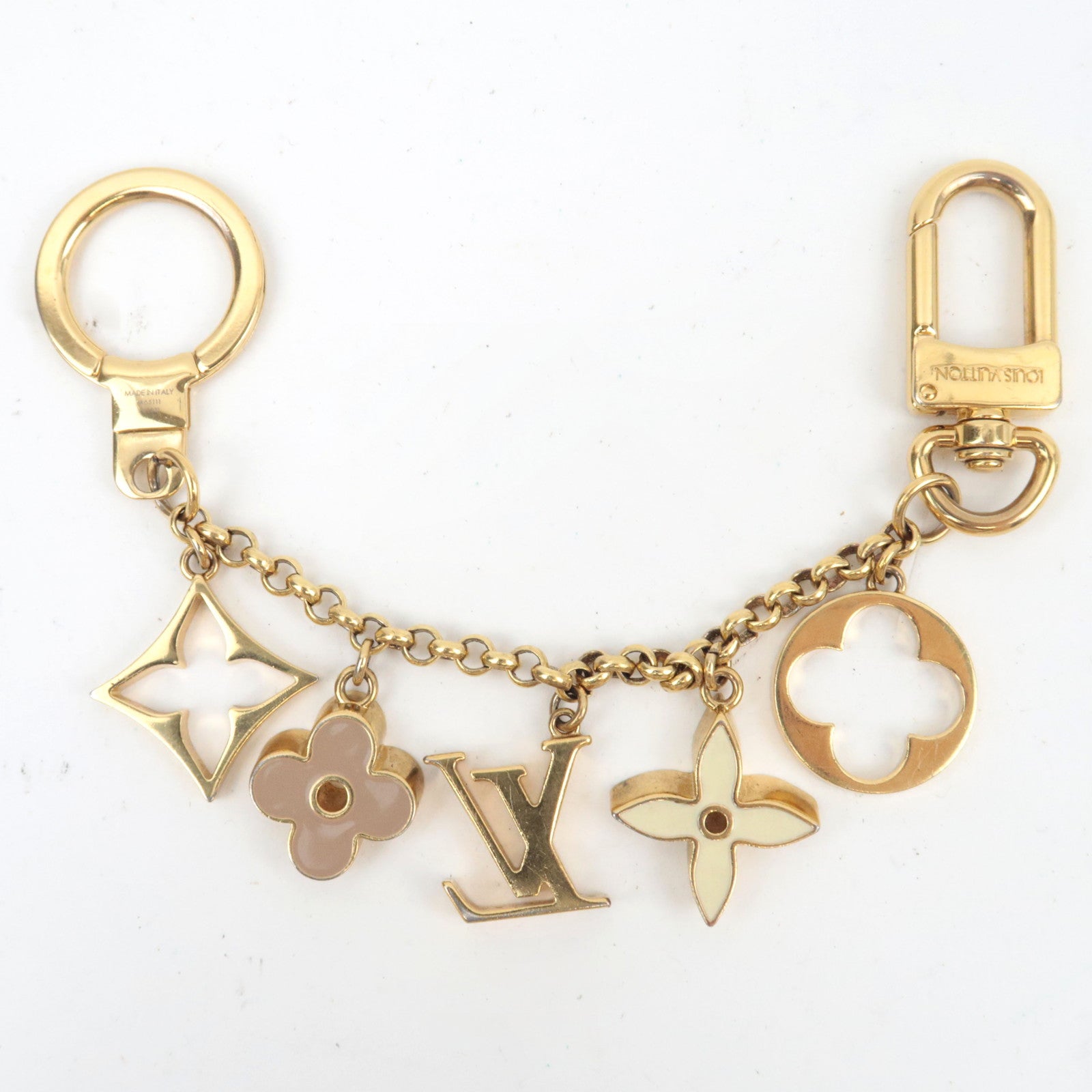 Louis Vuitton Chain Fleur de Monogram Bag Charm M65111 DI1221
