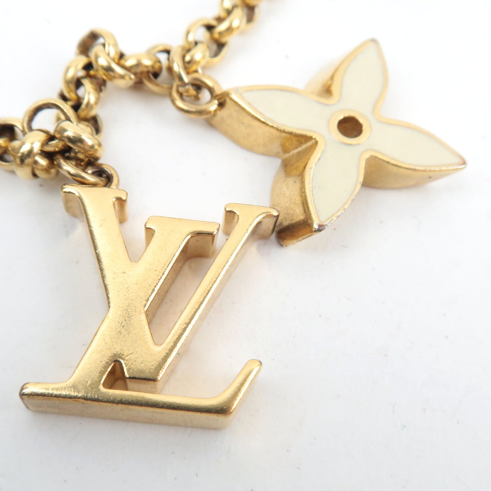 Louis Vuitton Chain Fleur de Monogram Bag Charm M65111 DI1221