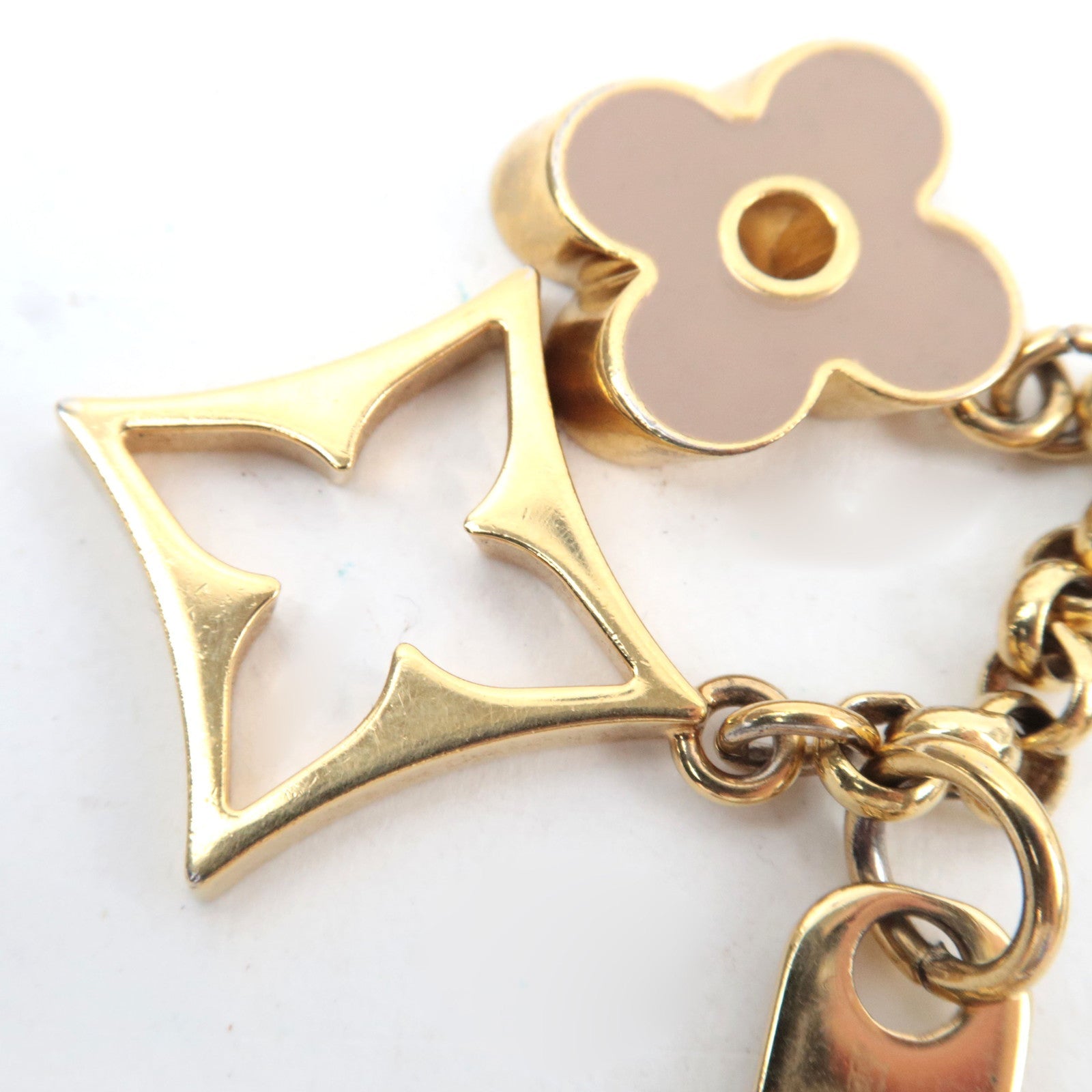 Louis Vuitton Chain Fleur de Monogram Bag Charm M65111 DI1221