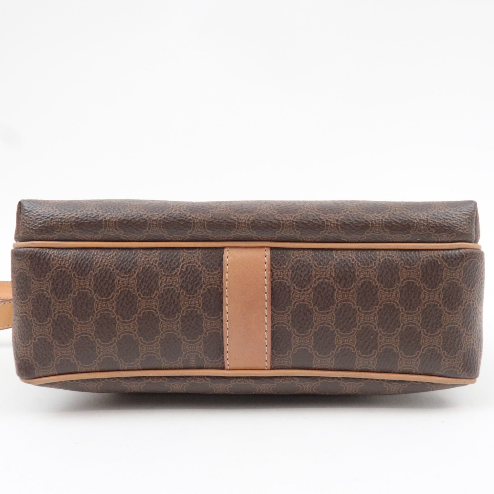 CELINE Macadam Shoulder Bag PVC Leather Brown