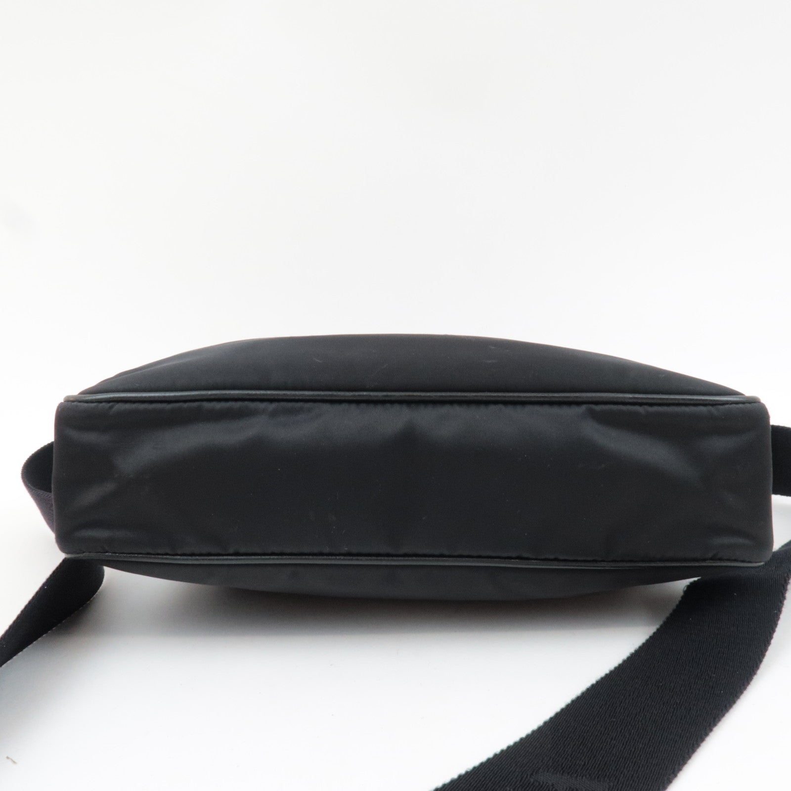 PRADA Shoulder Bag Nylon Leather Black
