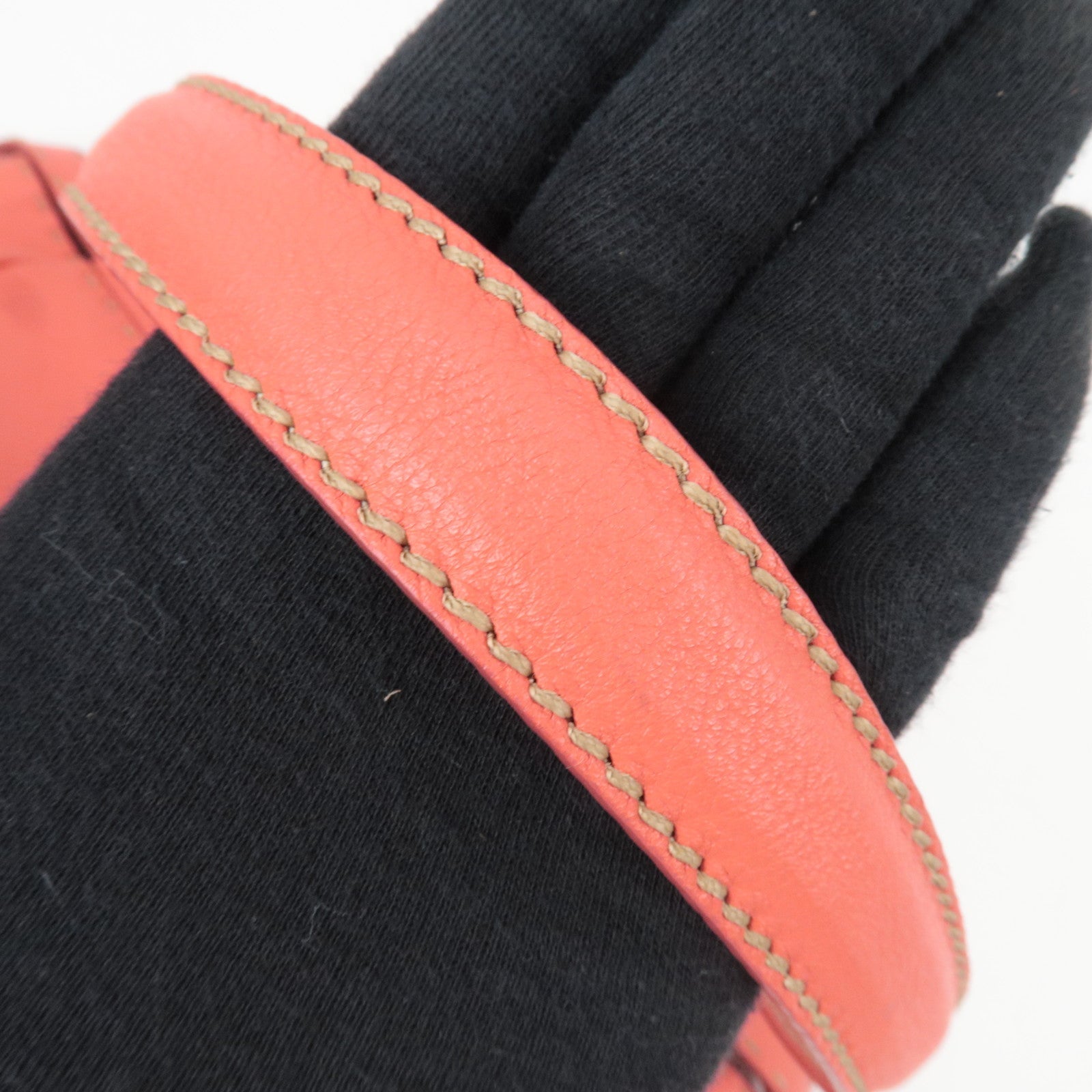 FENDI Selleria Peekaboo Large 2Way Shoulder Bag Leather Pink Gold HDW 8BN210 *Strap