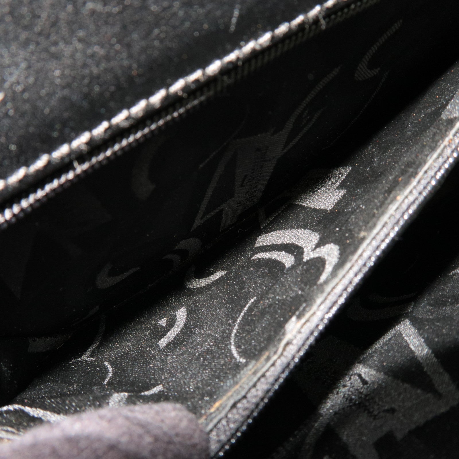 Ferragamo Gancini 2Way Handbag Leather Black Gold HDW *Strap