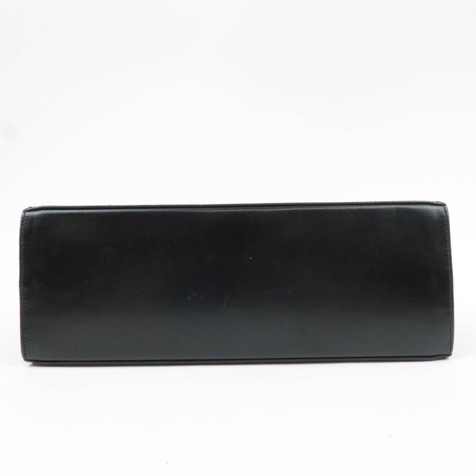 Ferragamo Gancini 2Way Handbag Leather Black Gold HDW *Strap