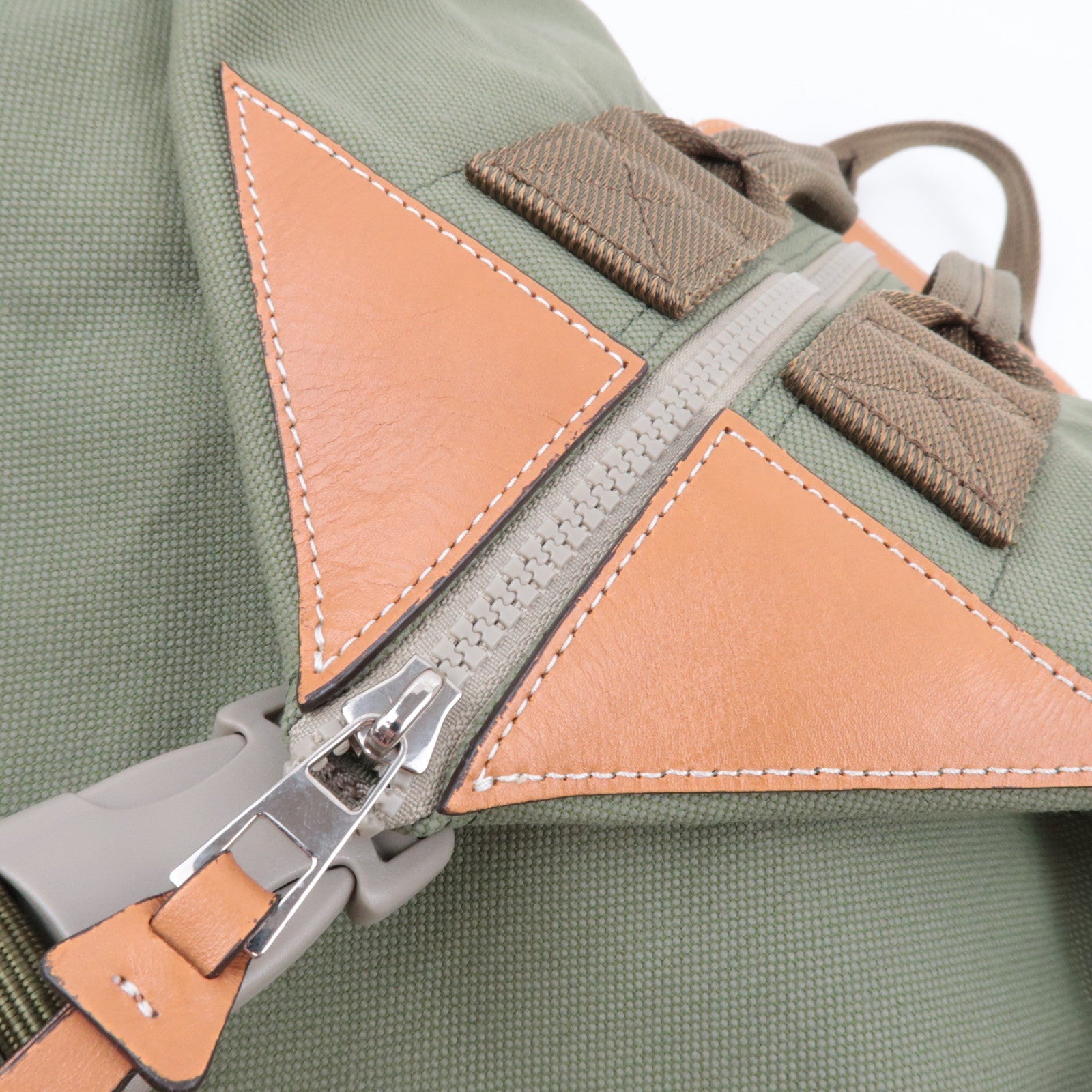 LOEWE Anagram Convertible Backpack Canvas Khaki