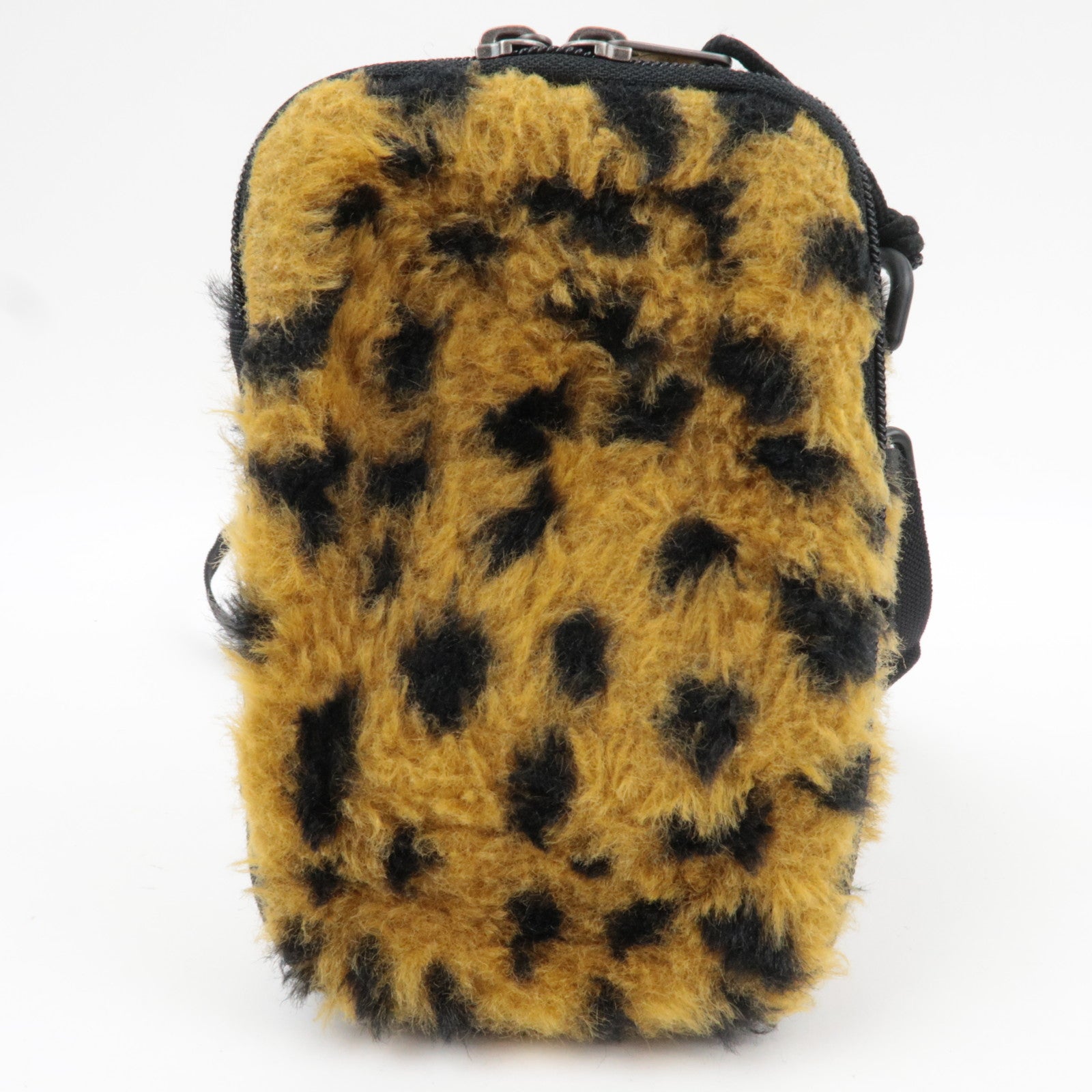 BALENCIAGA Explorer Leopard Shoulder Bag Fur Nylon 593329