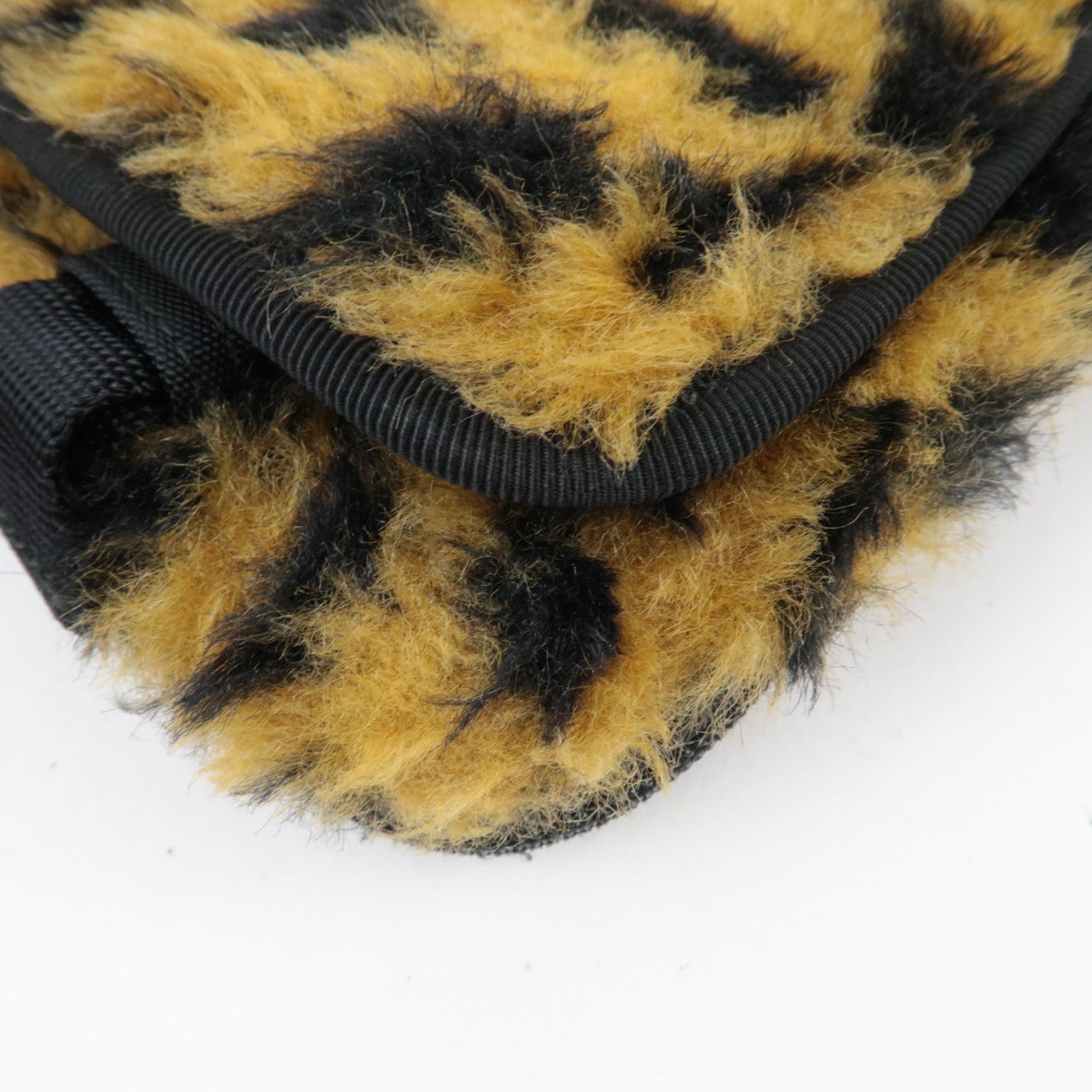 BALENCIAGA Explorer Leopard Shoulder Bag Fur Nylon 593329