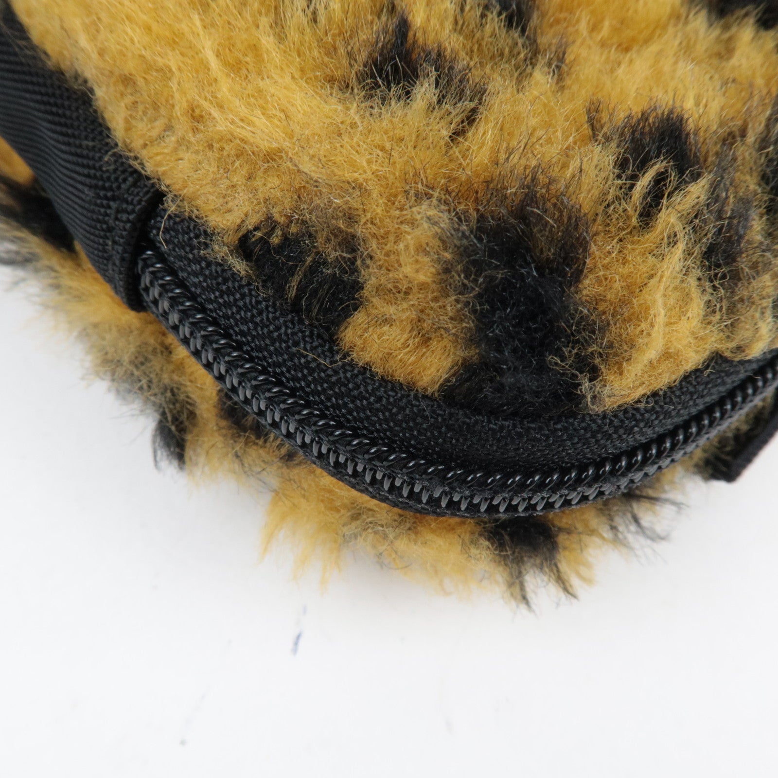 BALENCIAGA Explorer Leopard Shoulder Bag Fur Nylon 593329