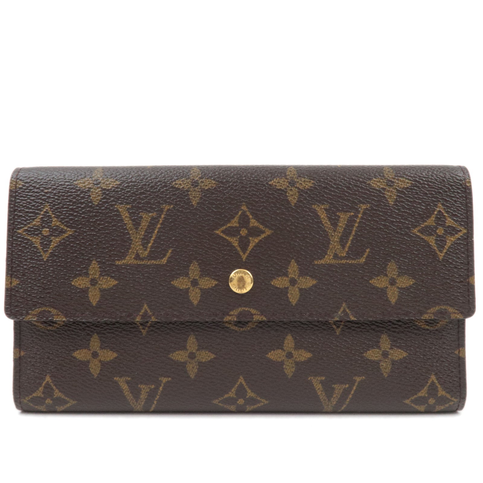 Louis Vuitton Monogram Portefeuille International Long Wallet M61217 TH1023 82069
