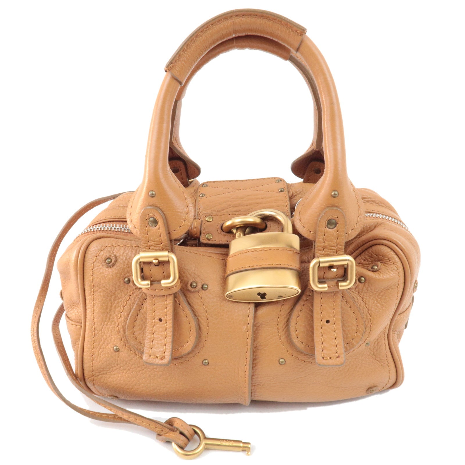 Chloe Paddington Handbag Leather Brown *Key Lock82082