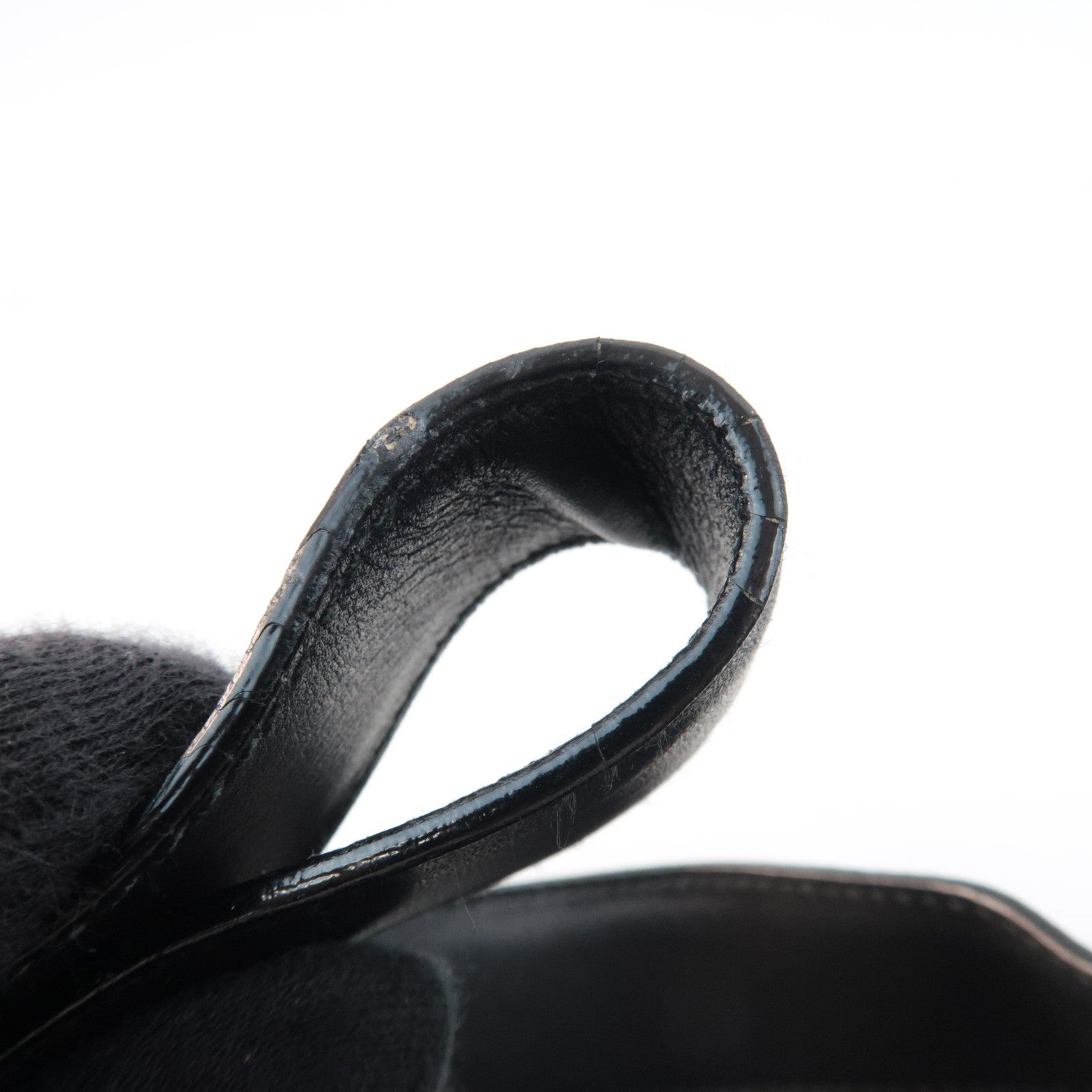 Ferragamo Gancini Tote Bag Leather Black Silver HDW