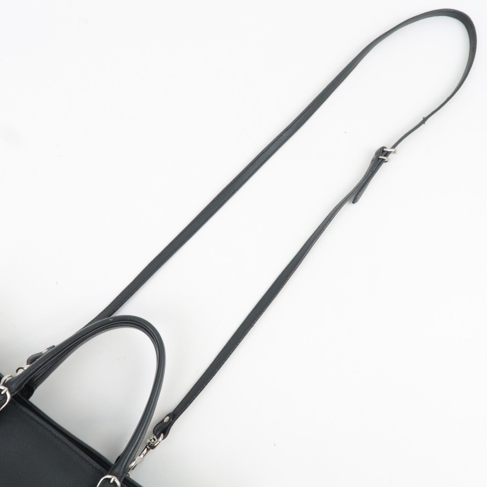 BALENCIAGA Paper A6 Zip-Around 2Way Bag Leather Black Neon Yellow 370926 *Strap