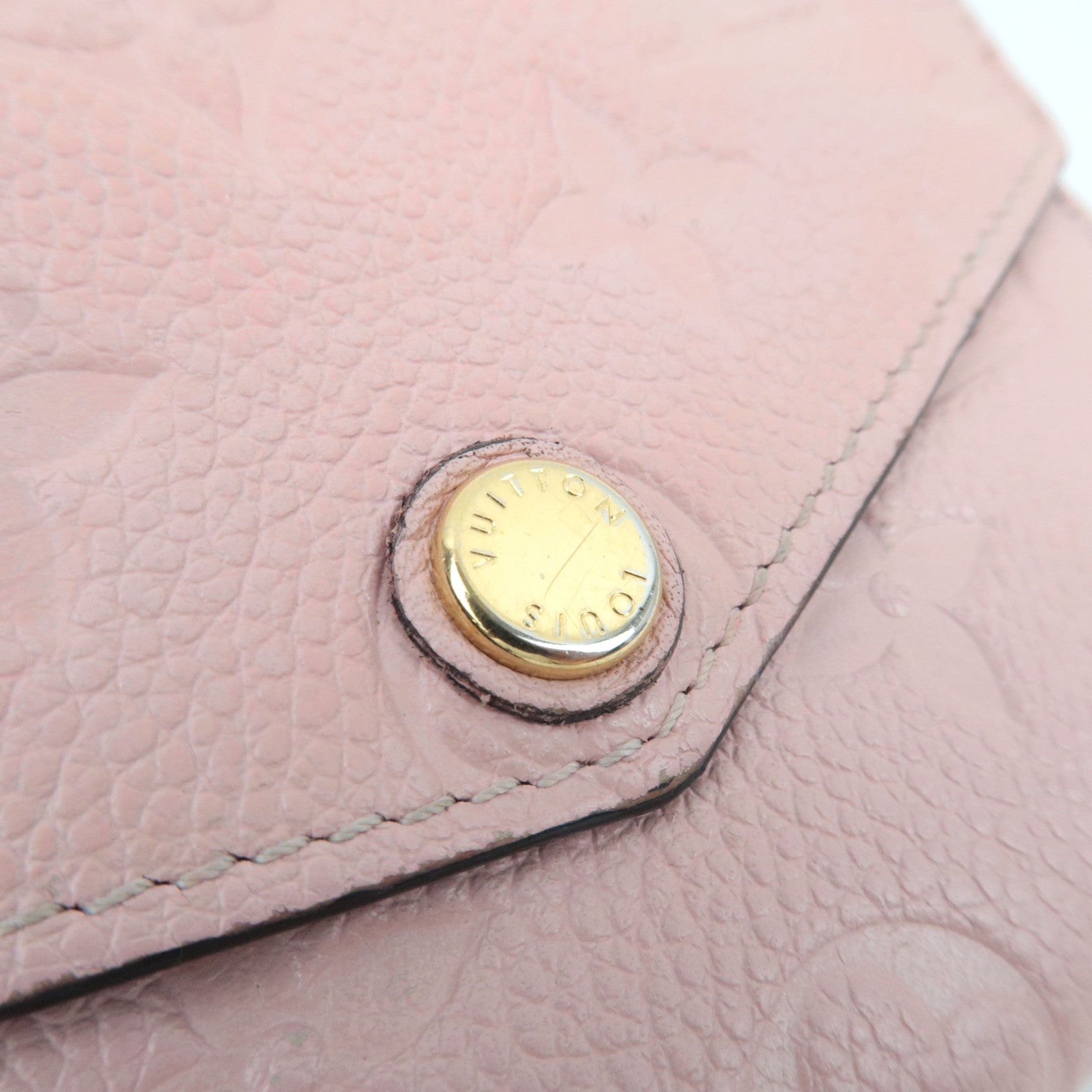 Louis Vuitton Monogram Empreinte Pochette Cles Coin Case Rose Ballerine M61247 TJ2155