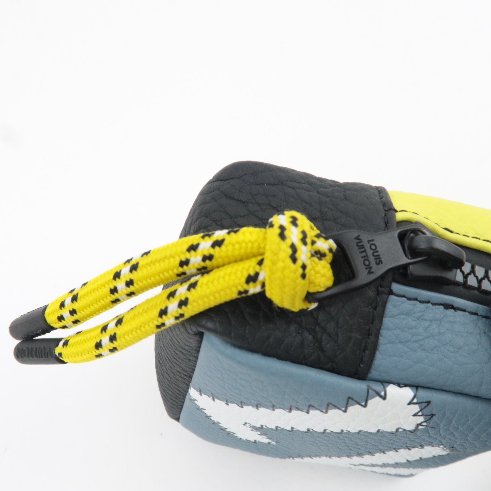 Louis Vuitton Square Pouch Color Blocks Taurillon Leather Gray M00739 CX0222