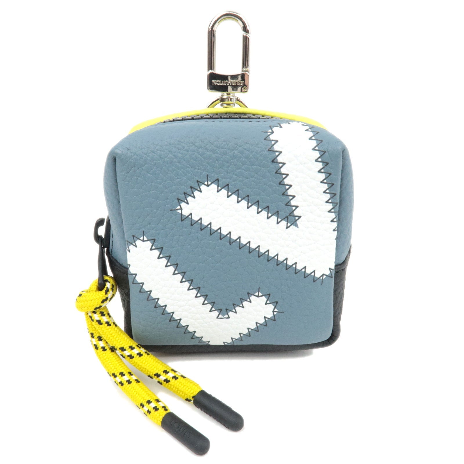 Louis Vuitton Square Pouch Color Blocks Taurillon Leather Gray M00739 CX0222 82159