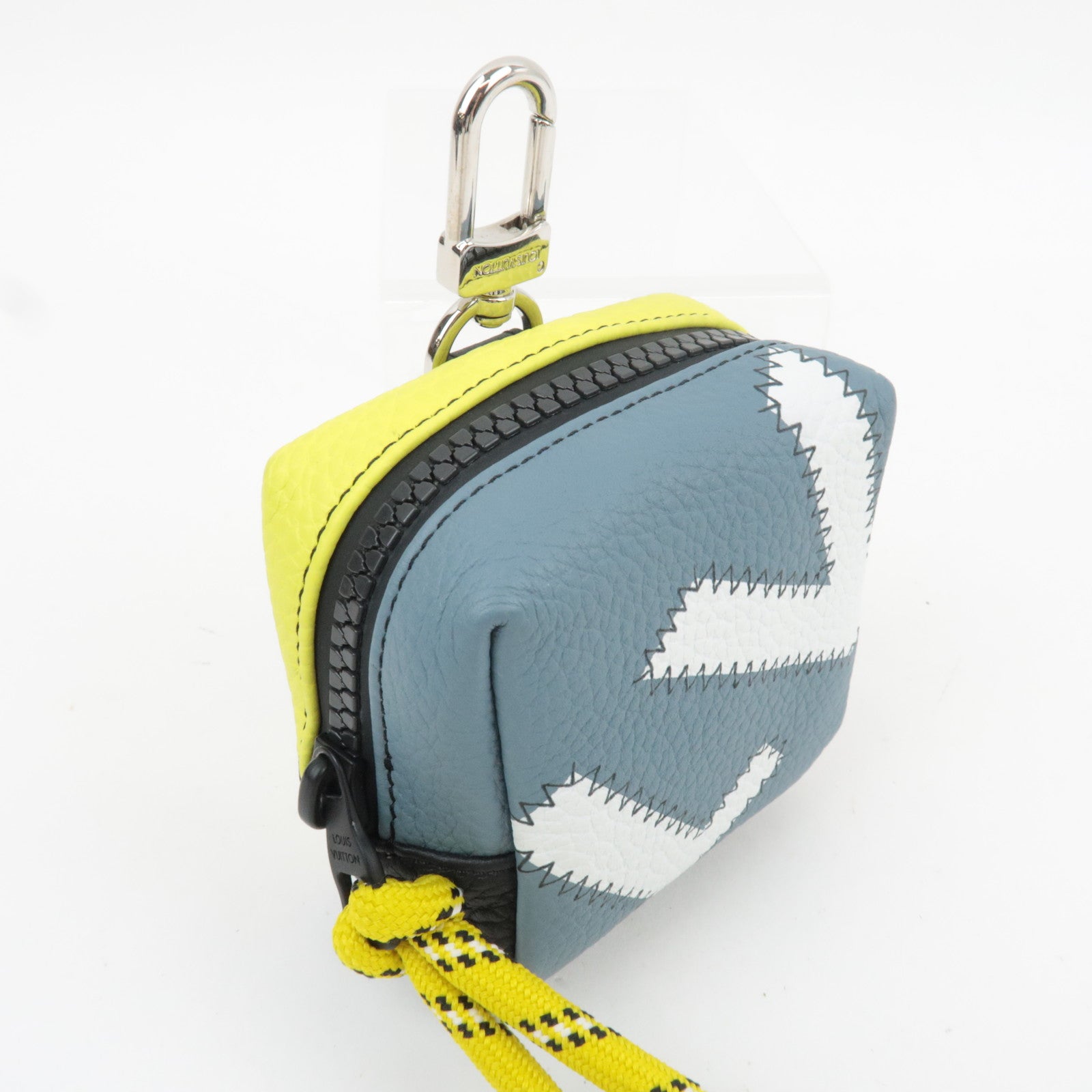 Louis Vuitton Square Pouch Color Blocks Taurillon Leather Gray M00739 CX0222